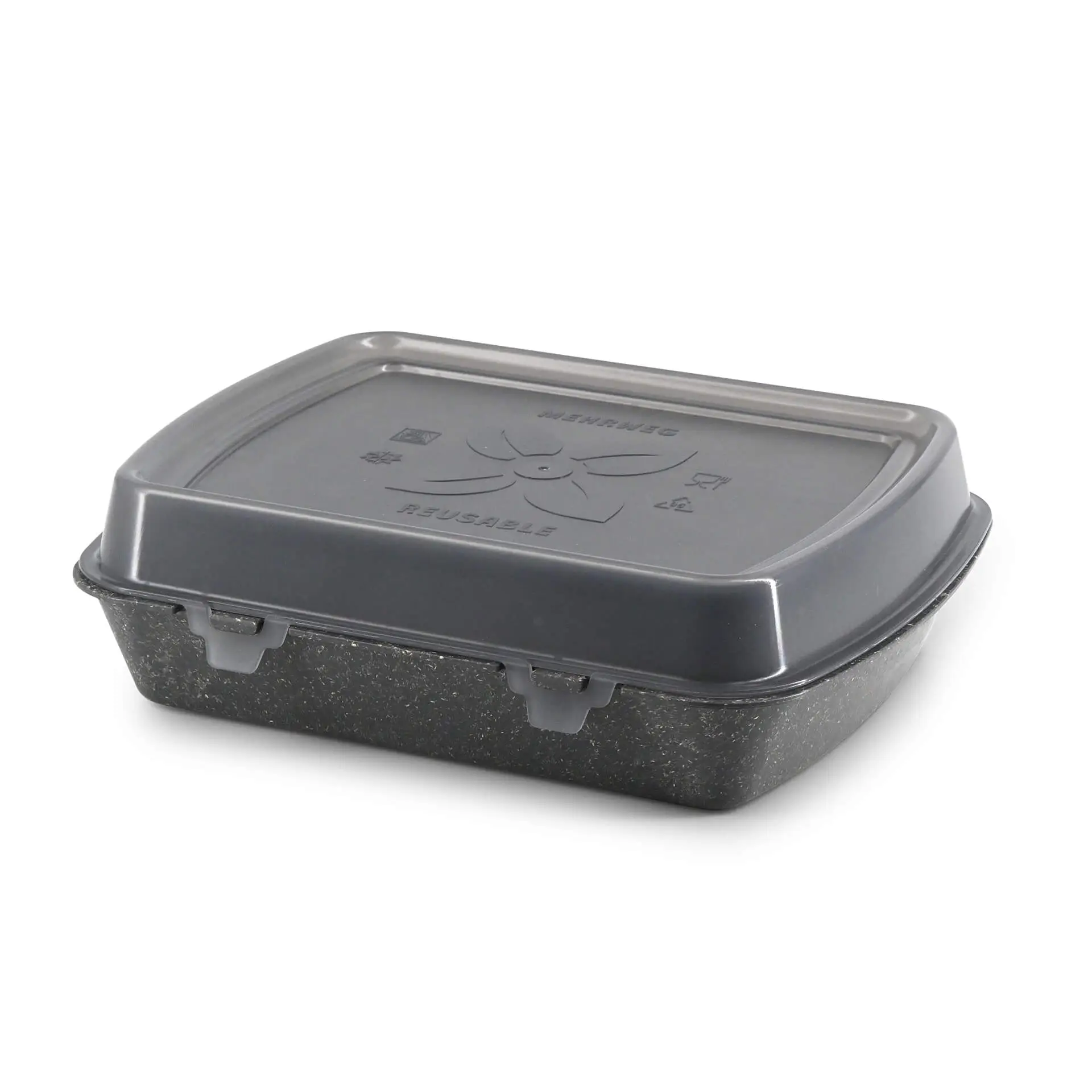 Contenant réutilisable «merways-Box» poivre / gris 24,5 x 20 x 4,5cm, HP4 dfc008241-mehrweg-menuebehaelter-merways-box-245-x-20-x-45-cm-hp4-pfeffer-grau-5