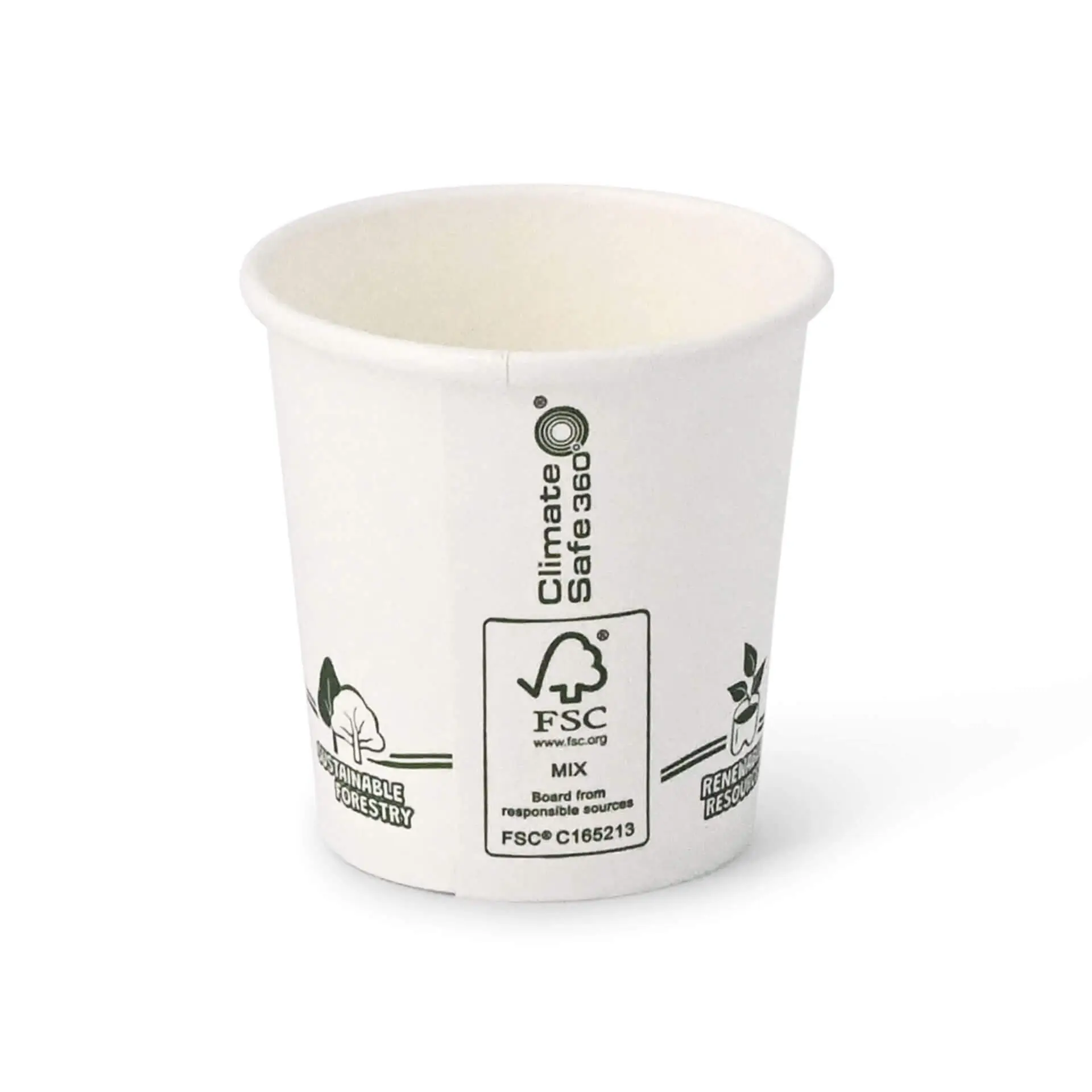 Gobelet en carton blanc, logos EcoUp©, 10 cl / 4 oz, Ø 62 mm dhd045221-pappbecher-100-ml-4-oz-62-mm-ecoup-icons-2