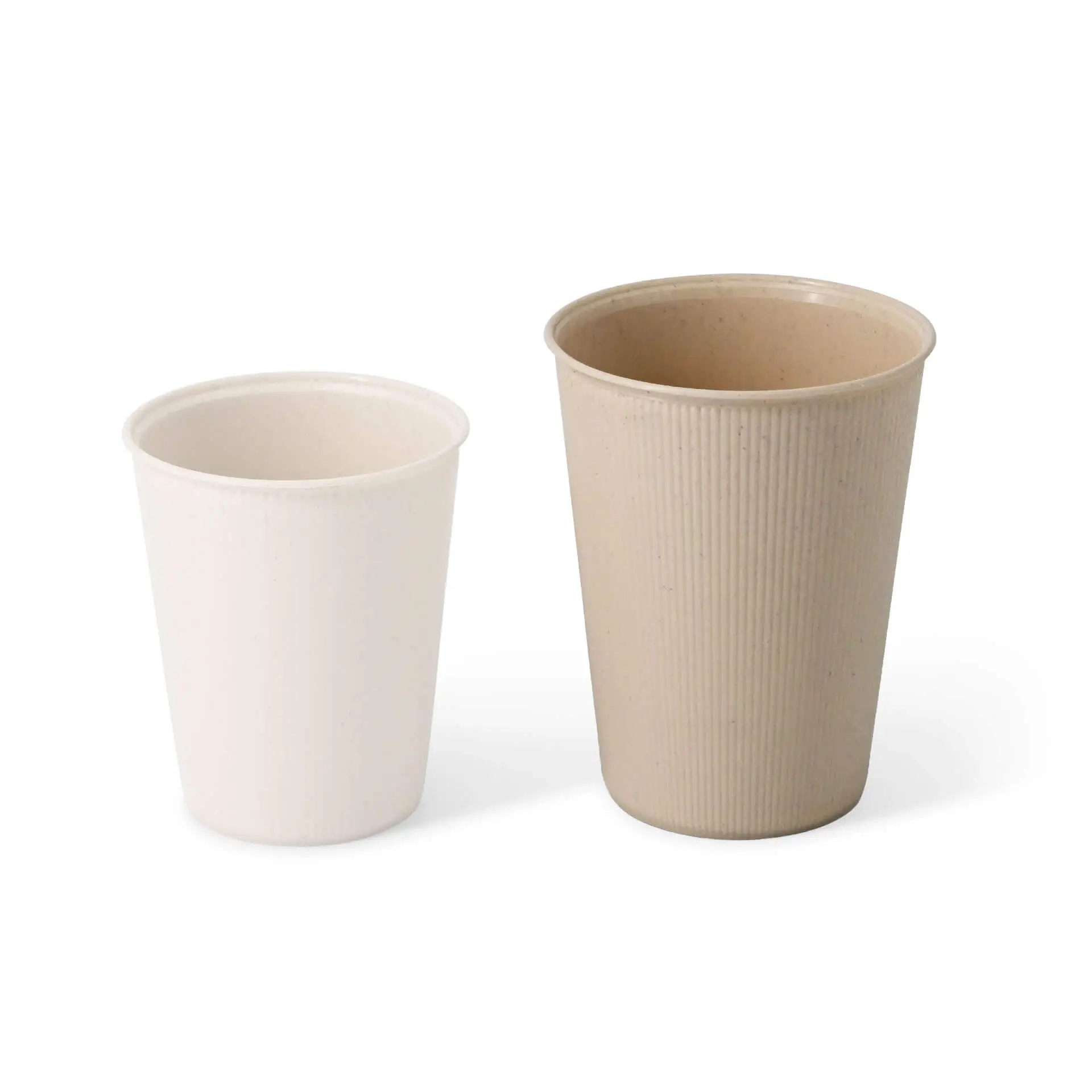 Gobelet réutilisable (cannelé) 40 cl, Ø 90 mm, blanc crème