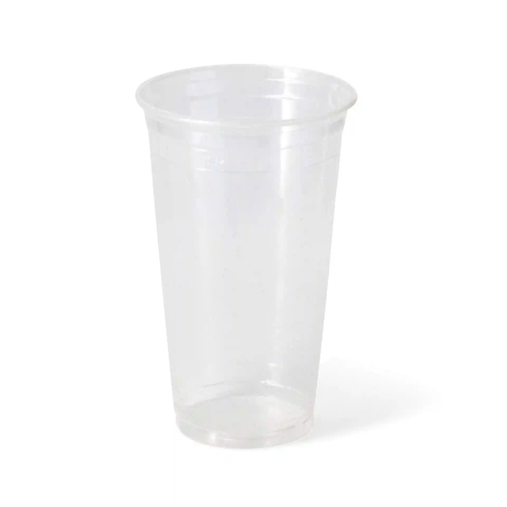 Gobelet transparent de 20 oz en PLA, d'une hauteur de 150 mm et d'un diamètre supérieur de 95 mm.