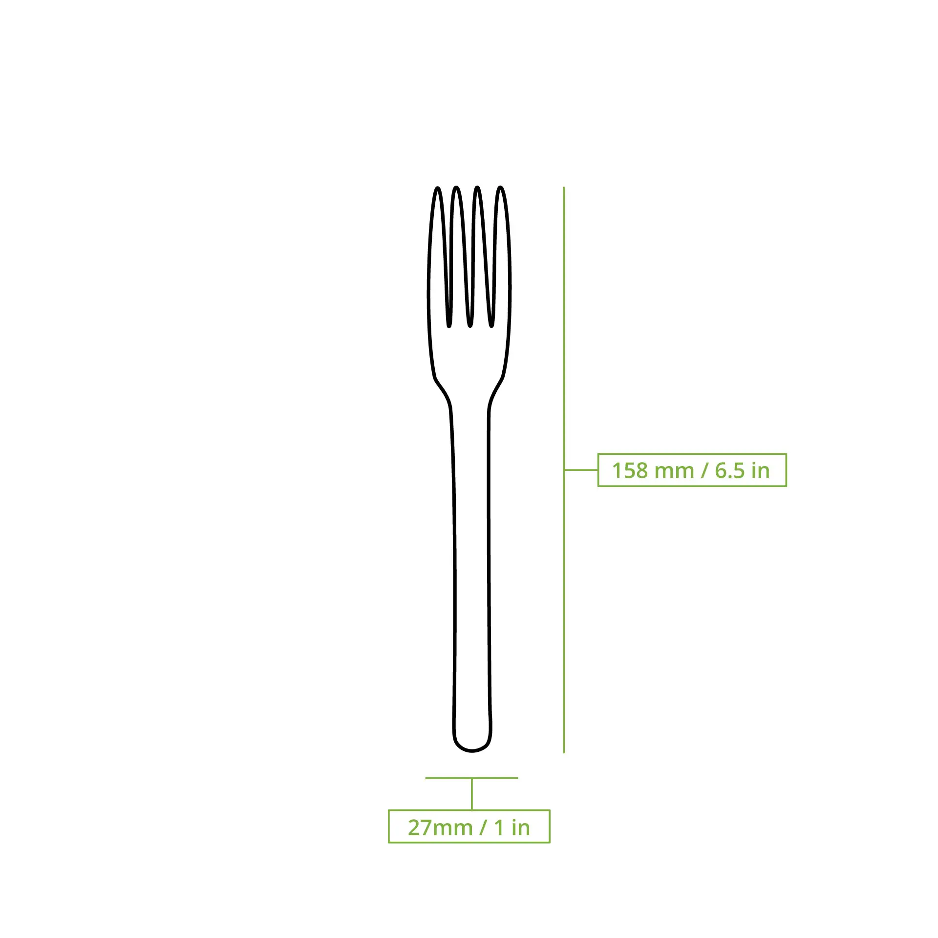 Fourchette en bois 16 cm, revêtement bio Fourchette en bois 16 cm, revêtement bio