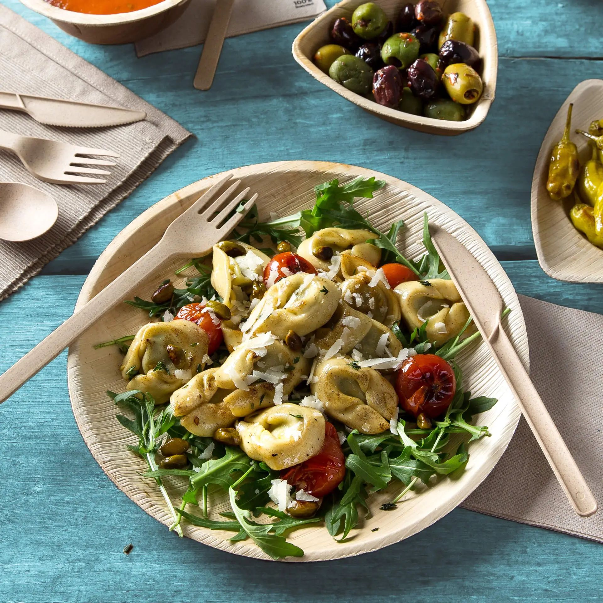 Assiette en feuille de palmier "Palmware®", affiné, Ø 23 cm dtw05380-palmblatt-teller-palmware-23-cm-rund-6