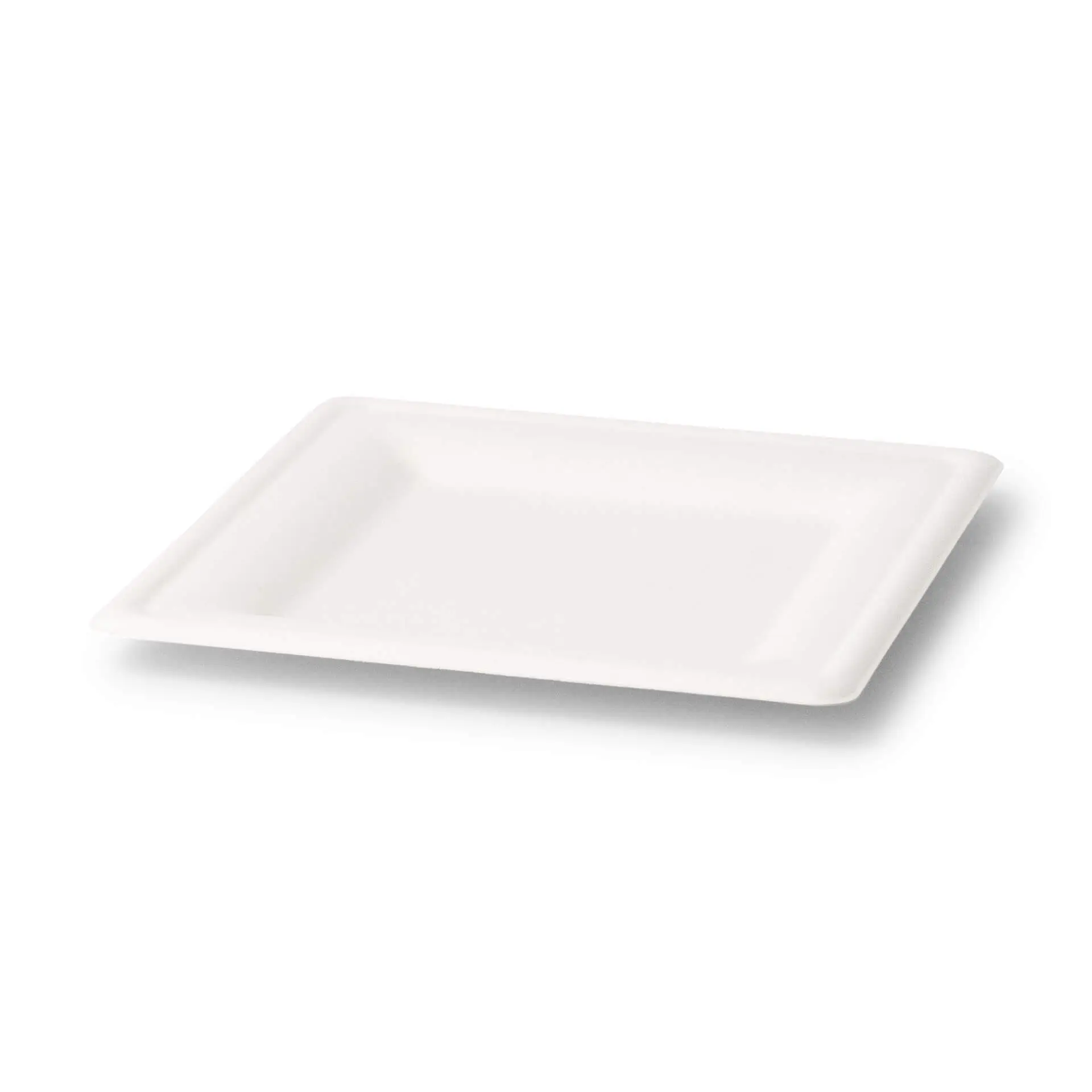 Assiette carrée en canne à sucre, 20 x 20 cm Assiette carrée en canne à sucre, 20 x 20 cm