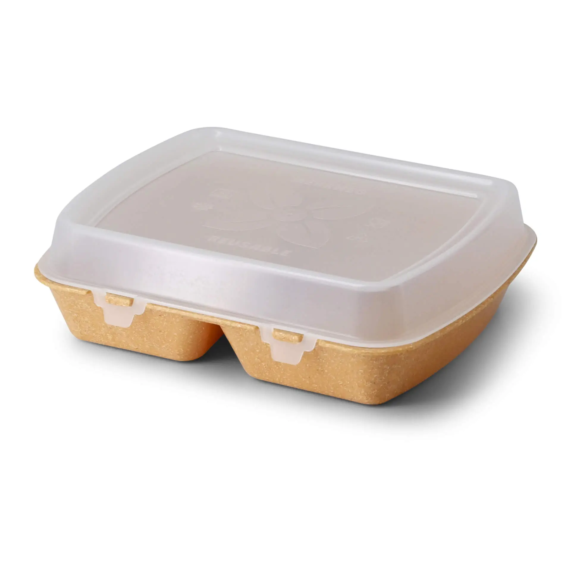 | 2 POUR 1 |  Contenant réutilisable "merways Box" 24,5 x 20 x 4,5 cm, 2 compartiments, HP4/2, caramel / marron dfc00841-2-fuer-1-mehrweg-menuebehaelter-merways-box-245-x-20-x-45-cm-2-kammern-hp42-karamell-braun-5