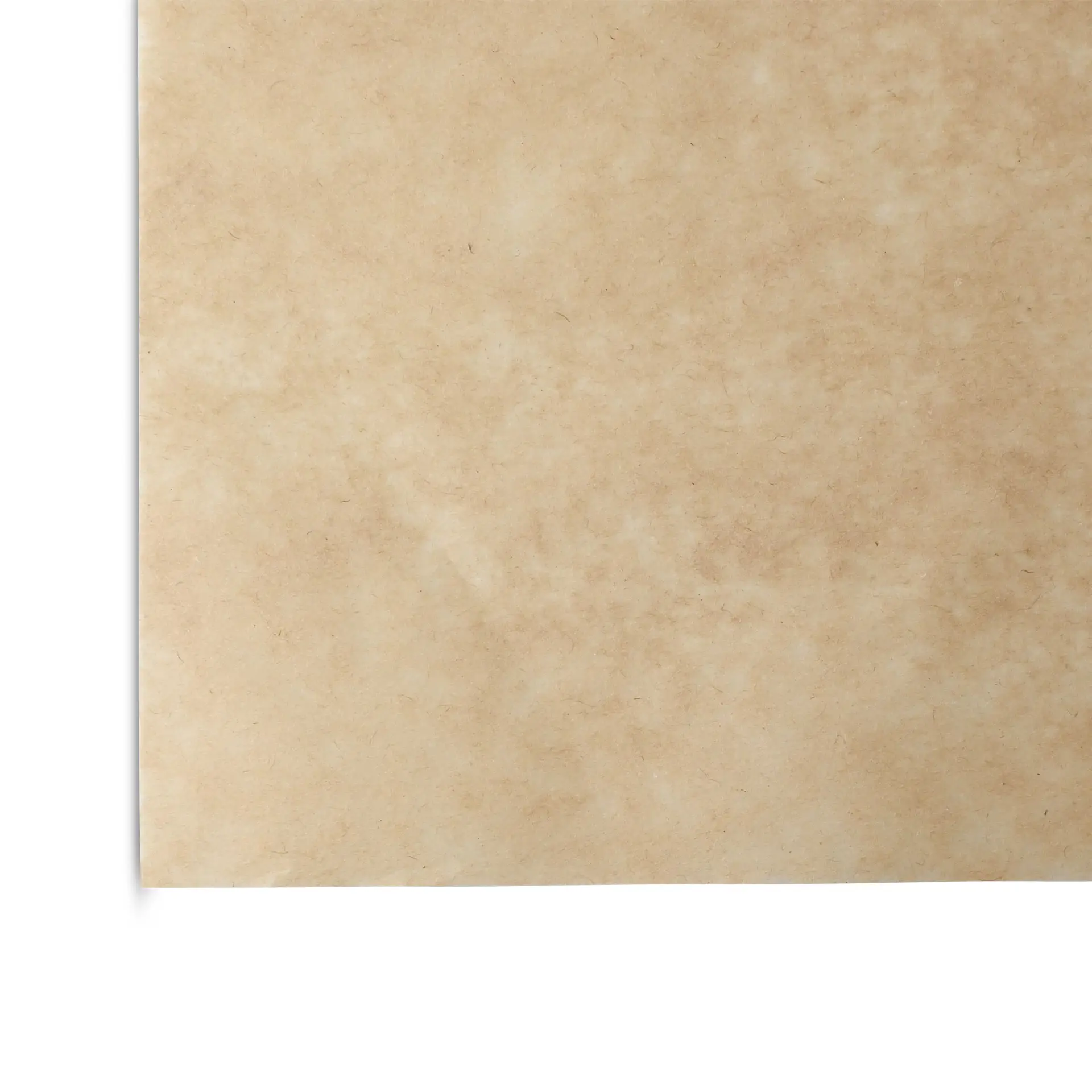 Papier d'emballage brun anti-graisse, pré-découpé, mesurant 25 x 37 cm, adapté aux aliments chauds et froids.