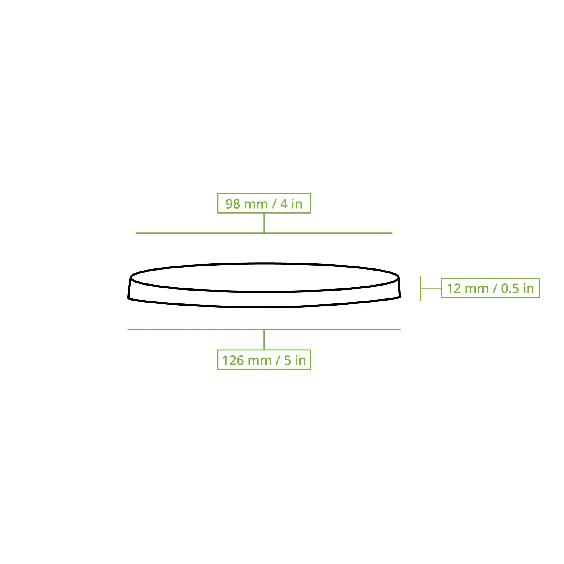 Couvercle en rPET Ø 123 mm, rond Couvercle en rPET Ø 123 mm, rond