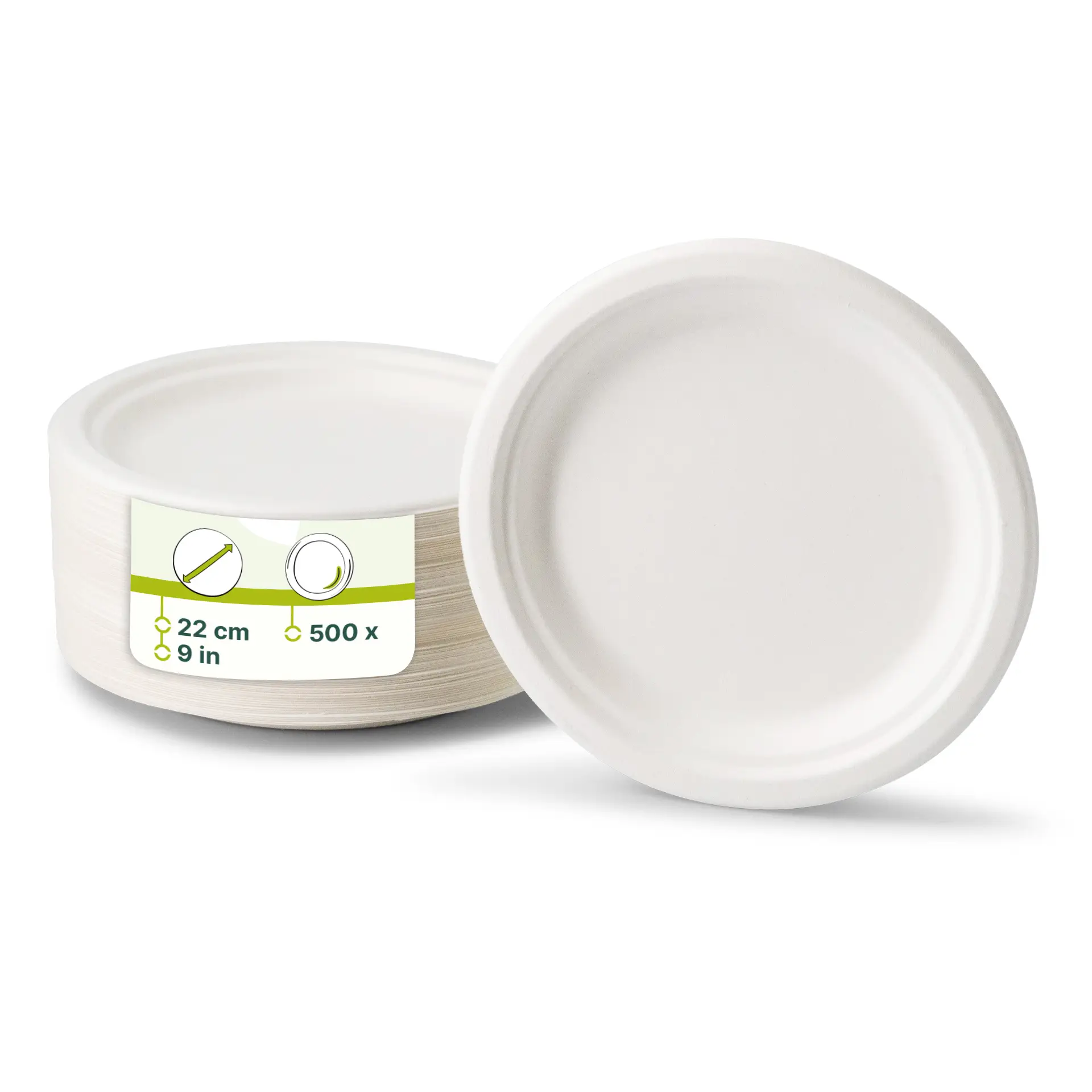 Assiette ronde en canne à sucre, Ø 22 cm Assiette ronde en canne à sucre, Ø 22 cm