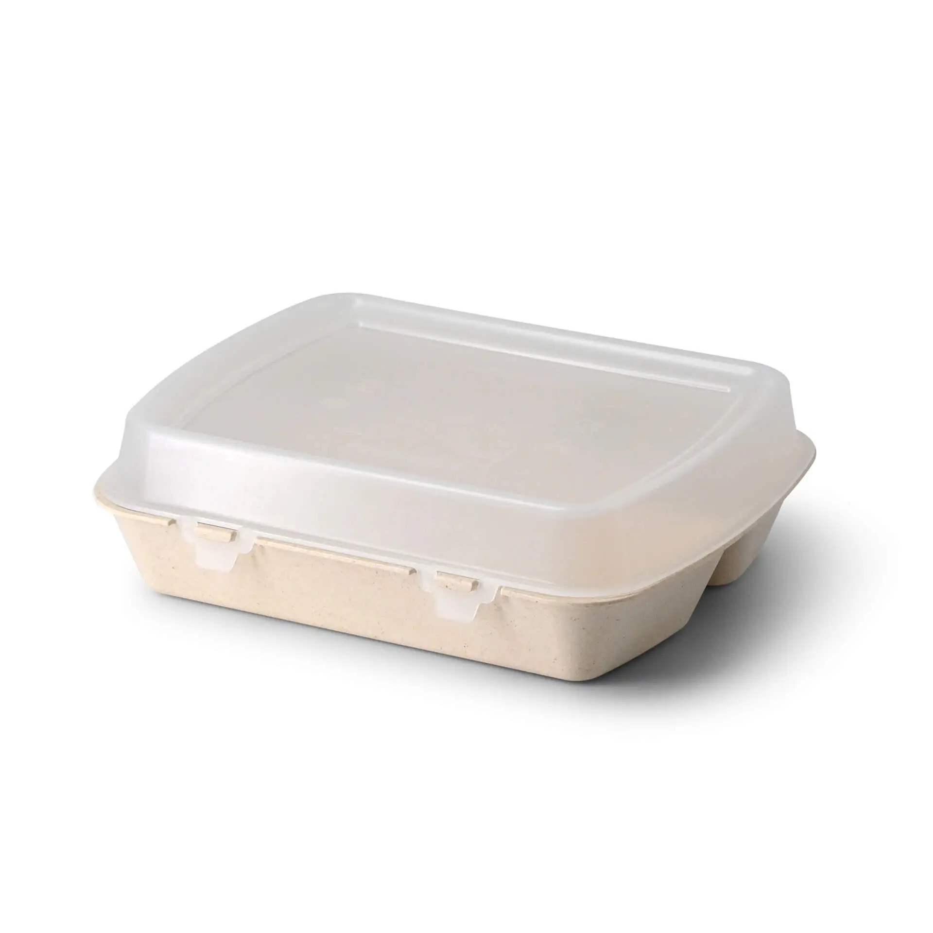 Contenant réutilisable "merways Box" cajou / blanc crème, 24,5 x 20 x 4,5 cm, 3 compartiments, HP4/3 dfc00845-mehrweg-menue-behaelter-merways-box-245-x-20-x-45-cm-3-kammern-hp43-cashew-creme-weiss-5