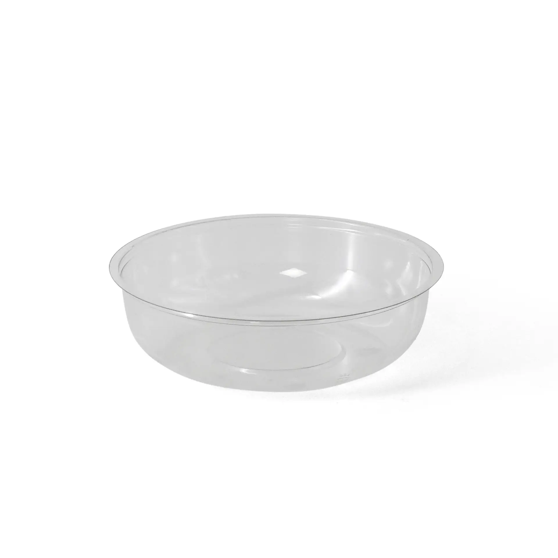 Insert en PET transparent, 95 mm de diamètre et capacité de 130 ml, conçu pour séparer les composants alimentaires.
