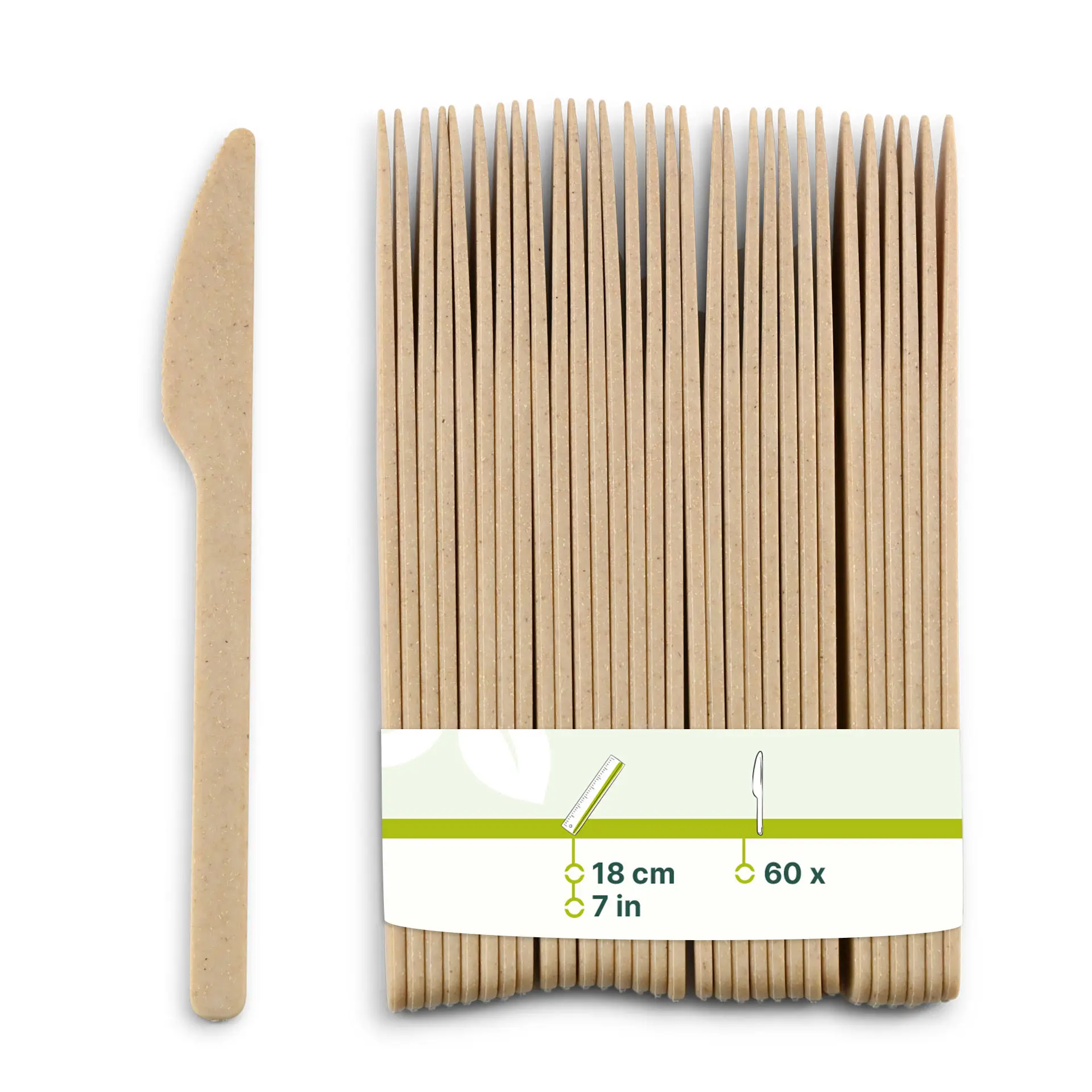 Couteaux réutilisables "merways Cutlery" 18 cm, naturel Couteaux réutilisables "merways Cutlery" 18 cm, naturel