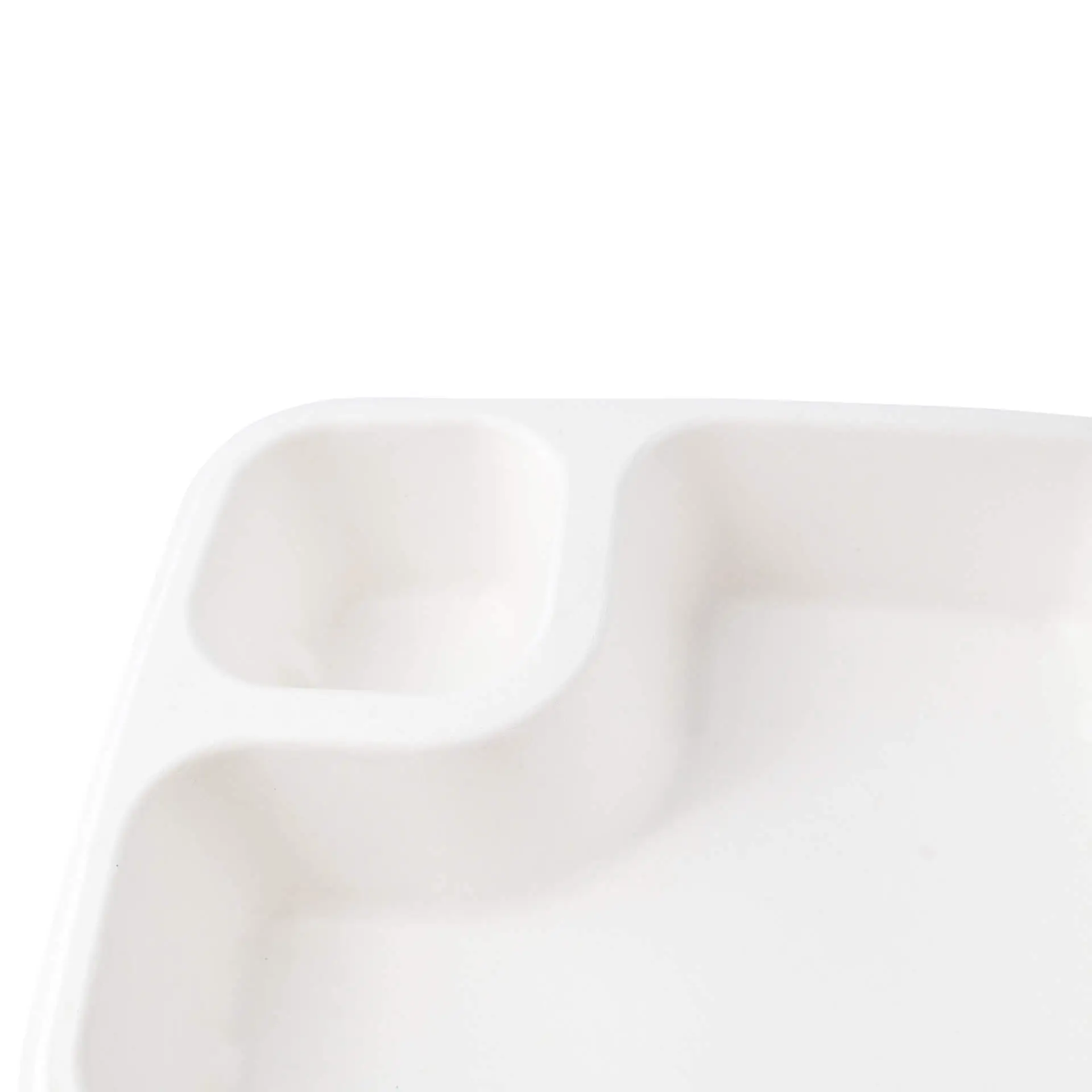 Barquette en canne à sucre, 2 compartiments, 16,5 x 19 cm dtw01445-dip-teller-aus-zuckerrohr-165-x-19-cm-rechteckig-4