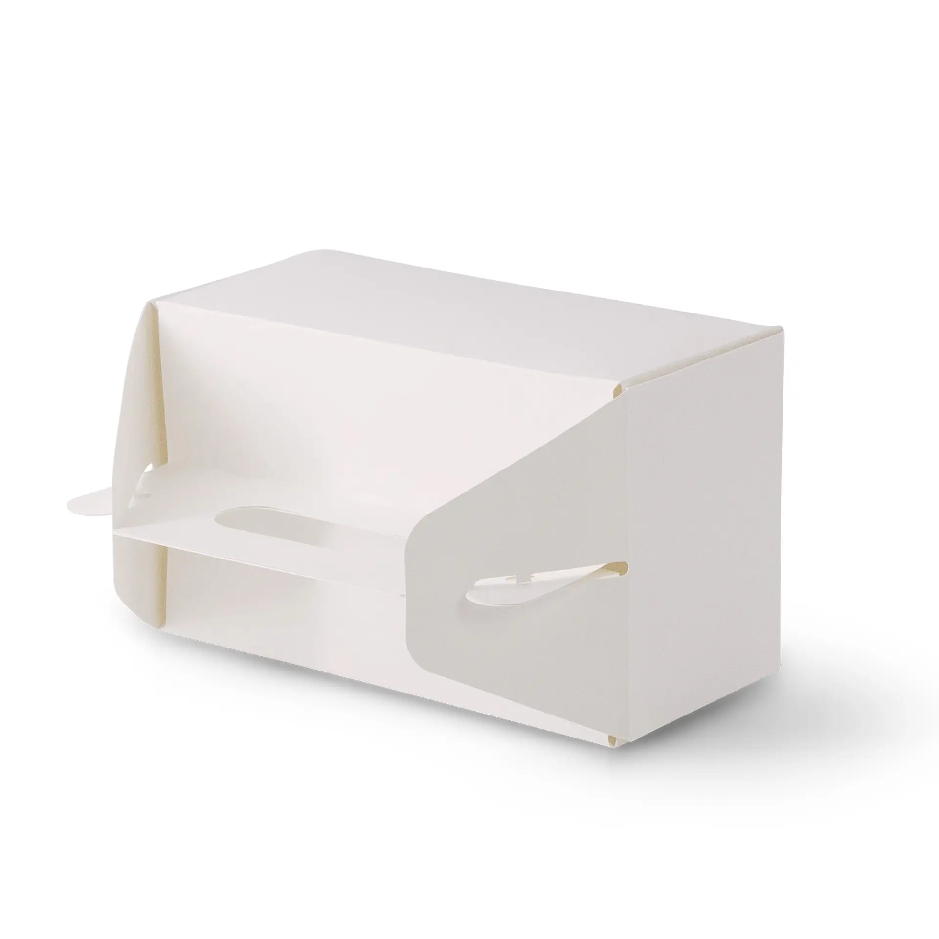 Boîte à gâteaux en carton avec poignée S, 18 x 11 x 9 cm, blanc, pliable