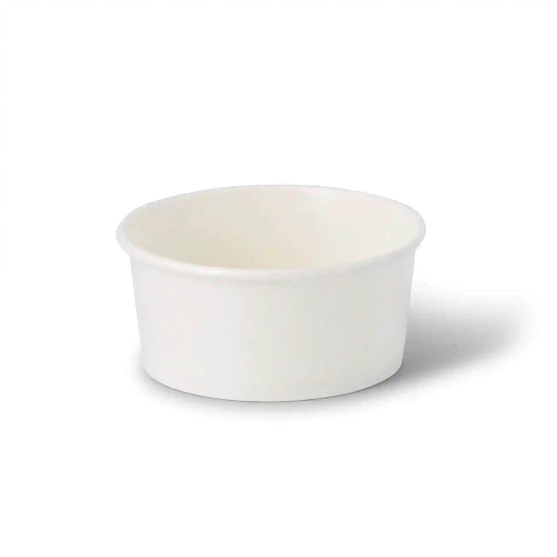 Gobelet en carton blanc pour glace, forme ronde, capacité de 4 oz, diamètre de 92 mm, hauteur de 42 mm.