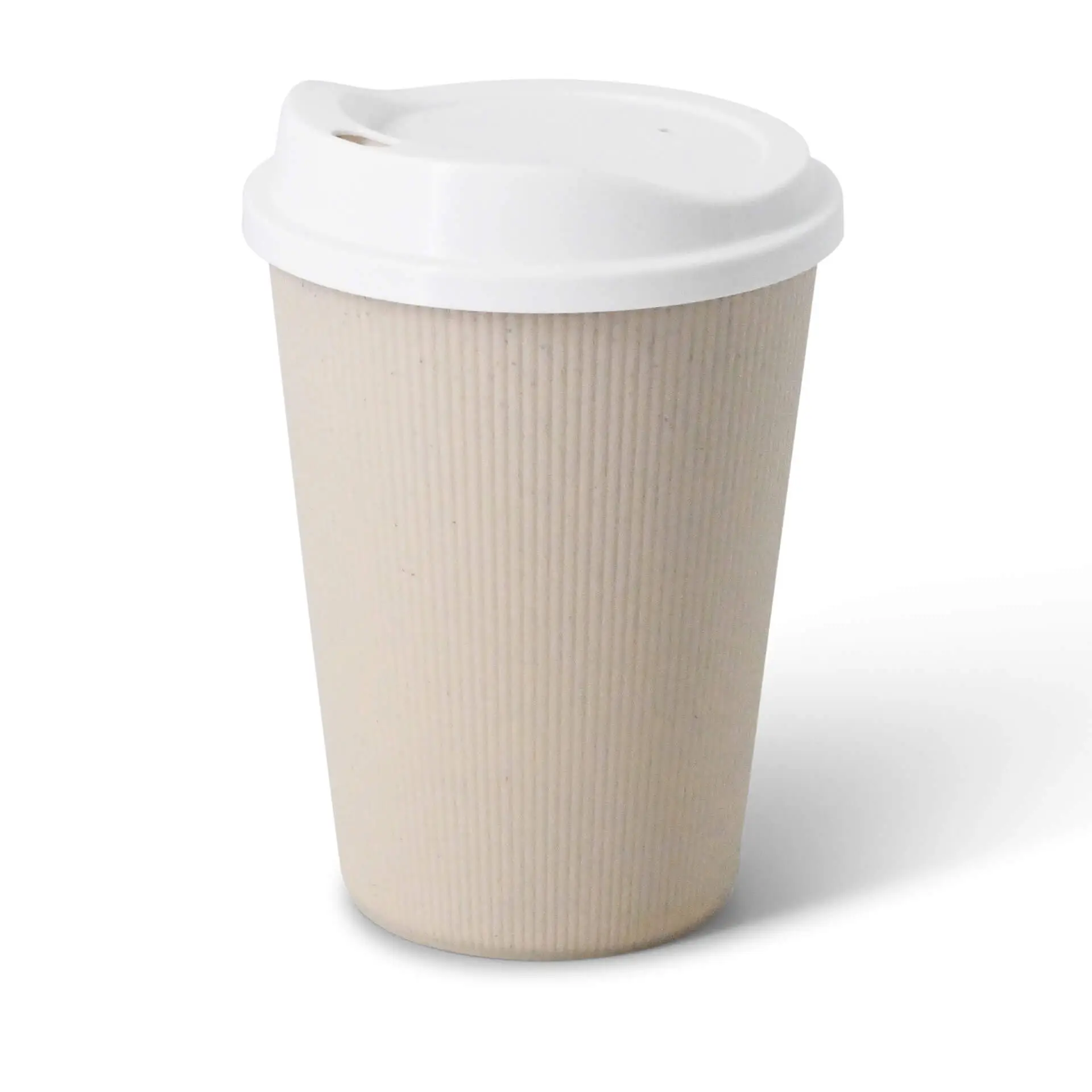Gobelet réutilisable (cannelé) 40 cl, Ø 90 mm, blanc crème