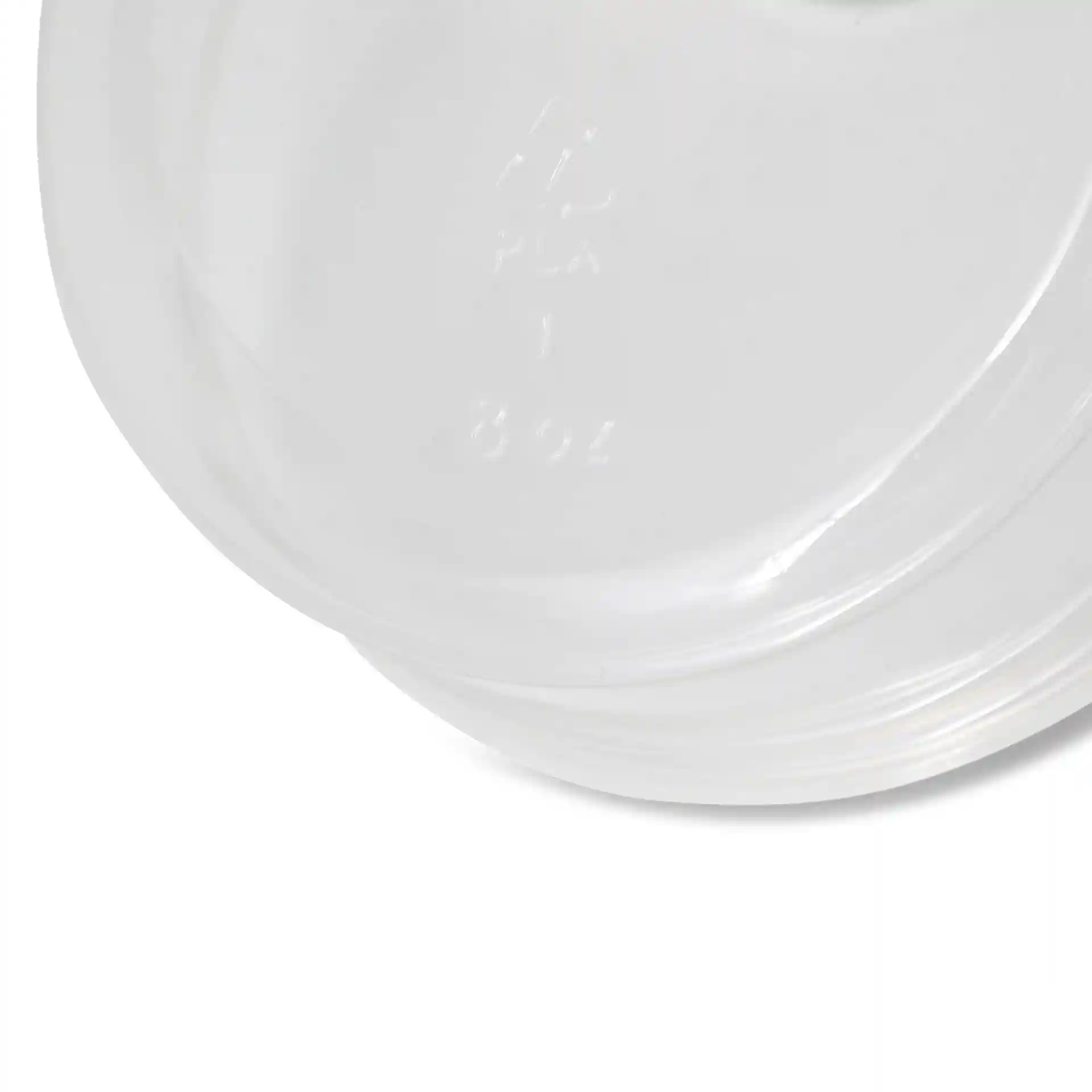 Conteneur rond transparent de 117 mm de diamètre et 43 mm de hauteur.