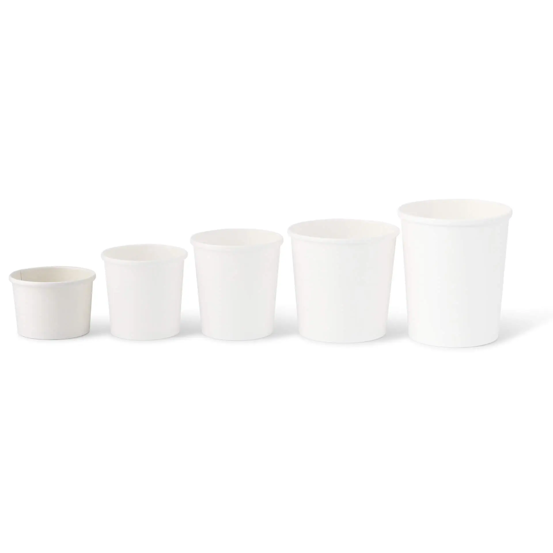 Pot premium en carton blanc (revêtement biologique) 200 ml / 8 oz, Ø 90 mm