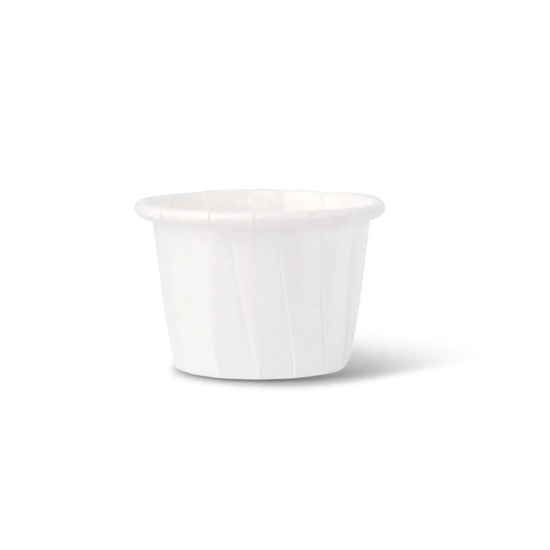 Gobelet blanc, 15 ml, adapté pour les dips et sauces, en matériau biodégradable, non pour les liquides chauds.