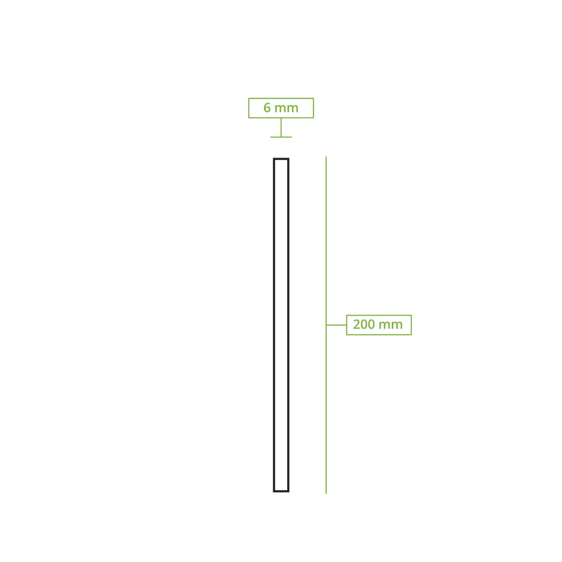 Une paille en papier marron, 200 mm de long et 6 mm de large, avec d'autres pailles similaires montrées faiblement derrière.