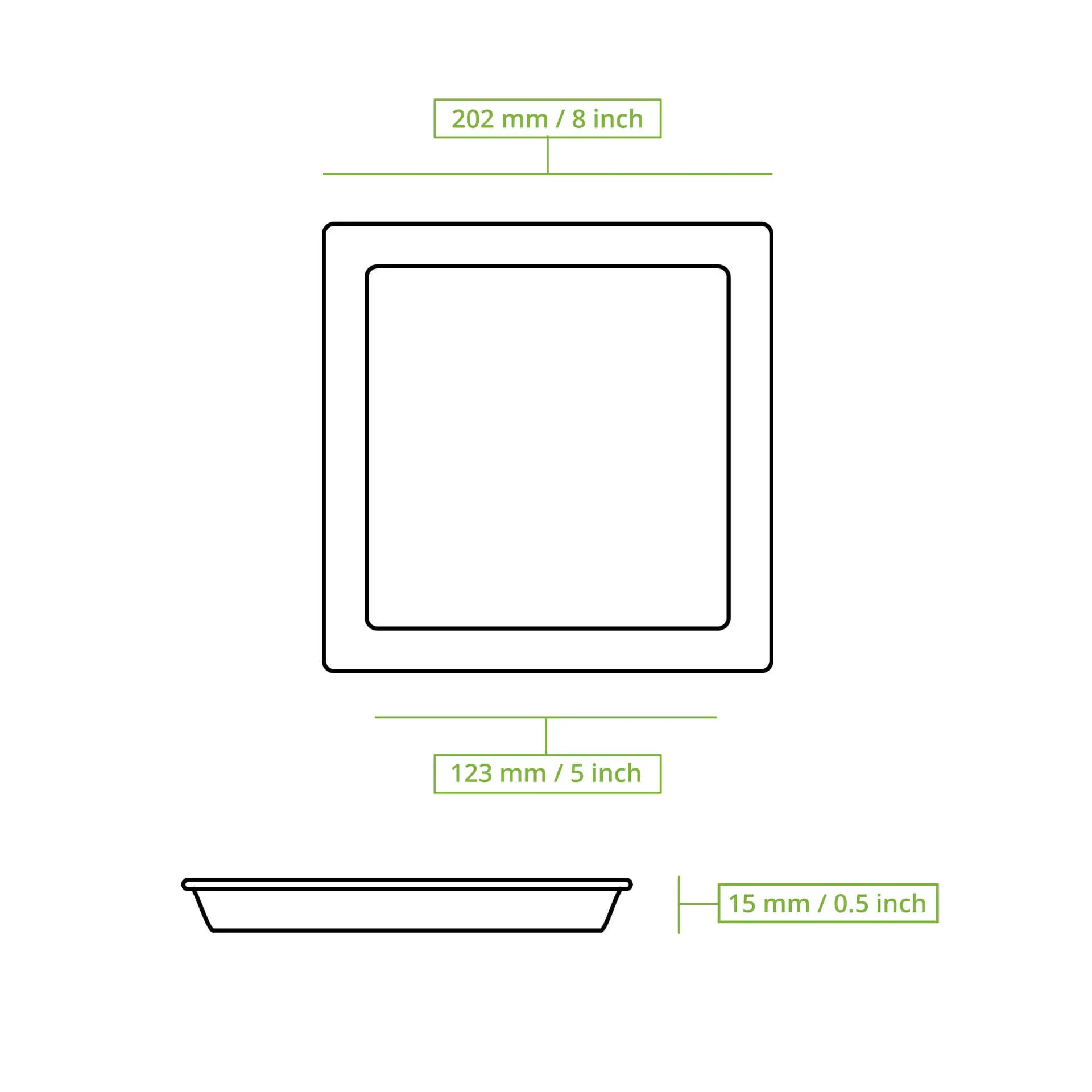 Assiette carrée en canne à sucre, 20 x 20 cm Assiette carrée en canne à sucre, 20 x 20 cm