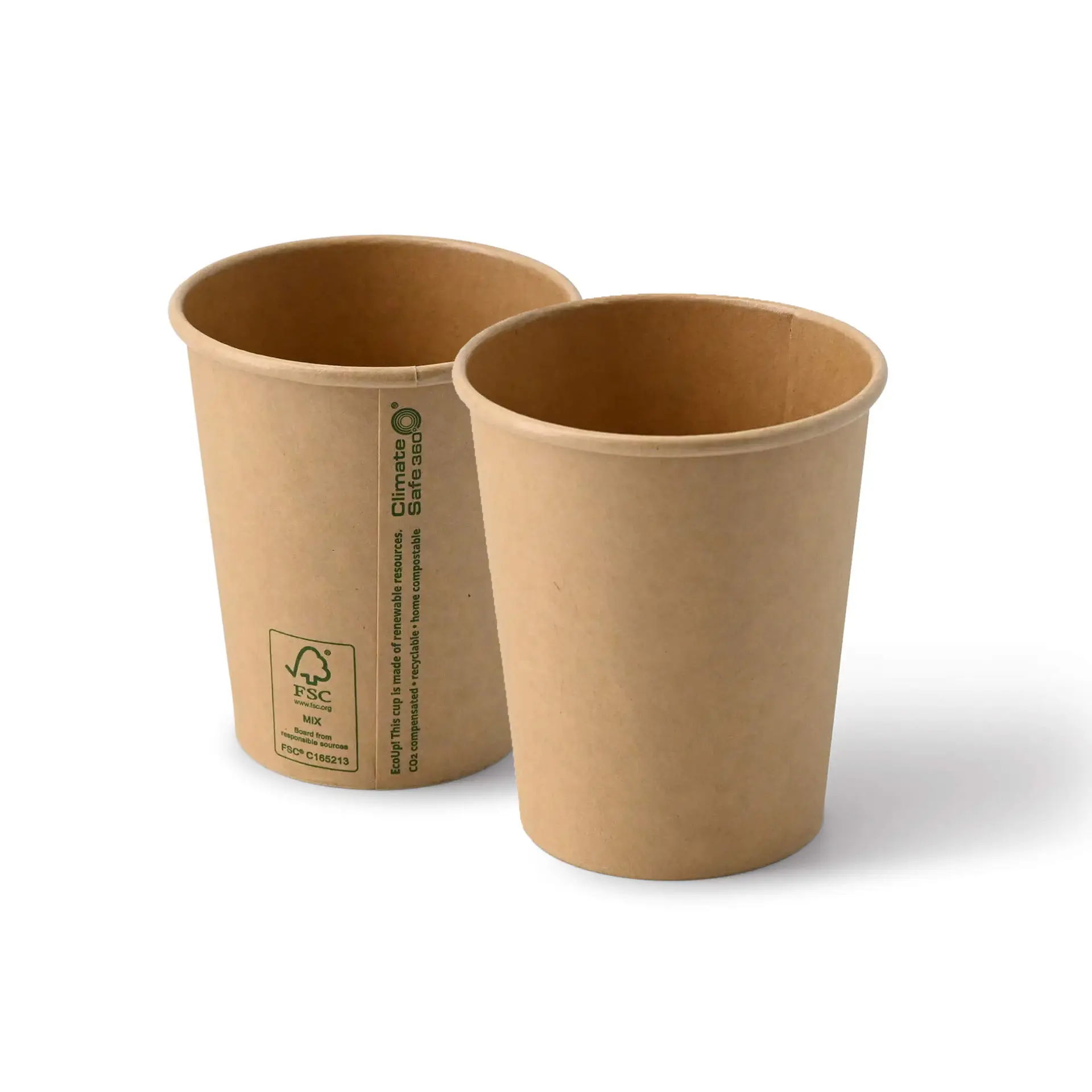 Gobelet en carton brun, 20 cl / 8 oz, Ø 80 mm