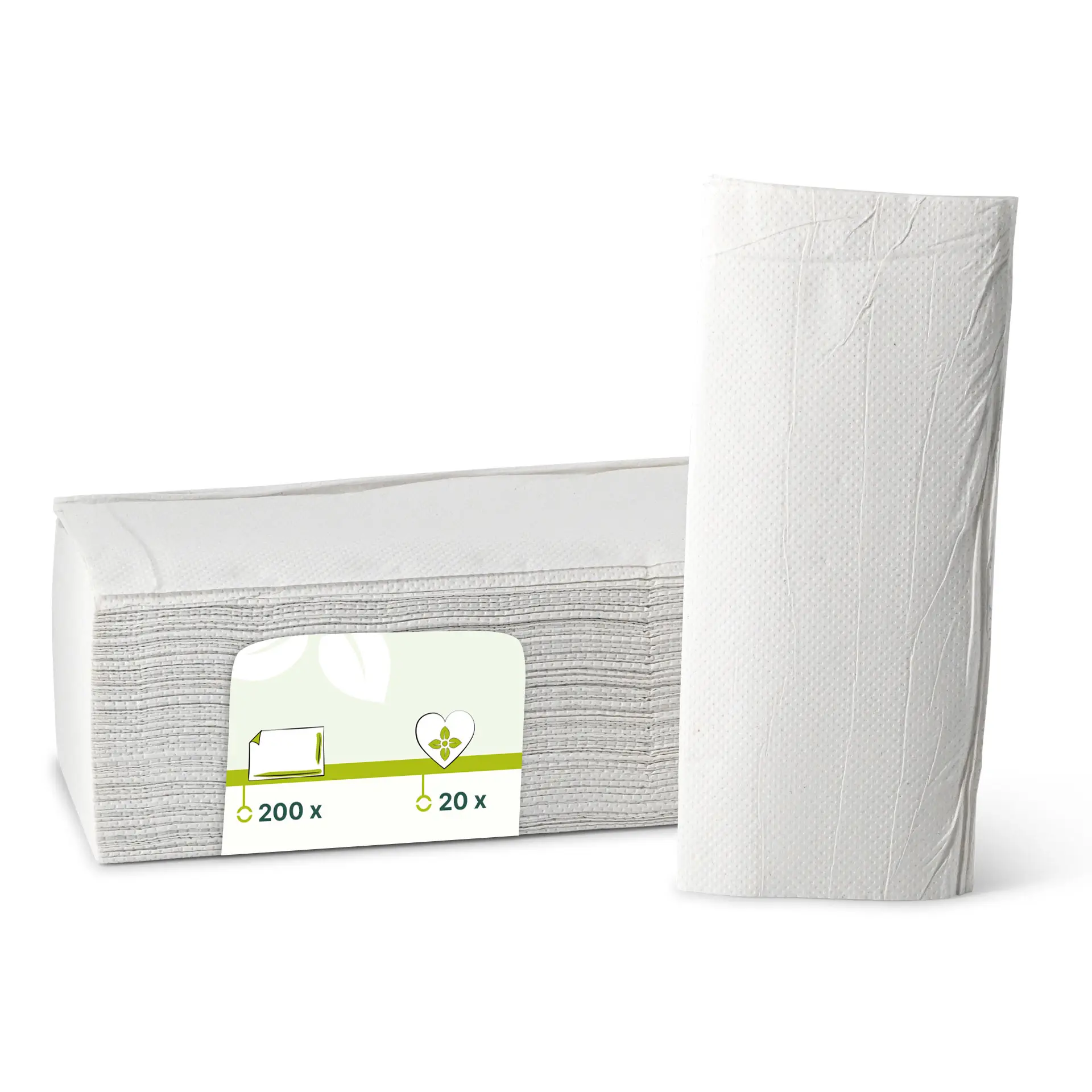 Essuie-mains en papier recyclé, double épaisseur, pliés en V, 200 feuilles dhy05037-falthandtuecher-aus-recyceltem-papier-2-lagig-v-falz-200-blatt