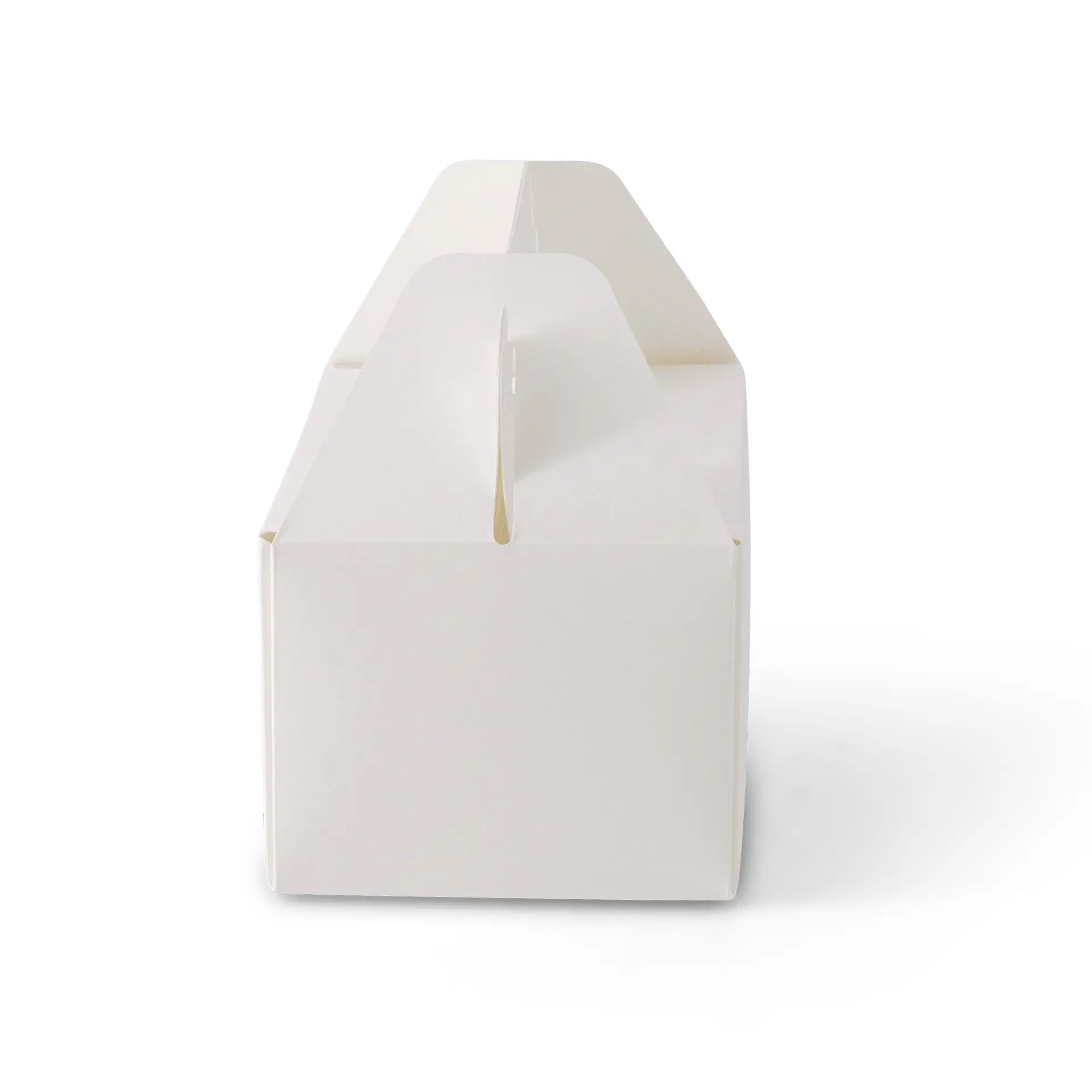 Boîte à gâteaux en carton avec poignée S, 18 x 11 x 9 cm, blanc, pliable