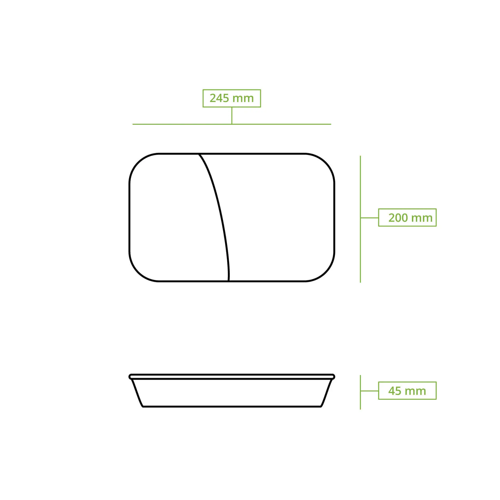 Contenant réutilisable "merways Box" 24,5 x 20 x 4,5 cm, 2 compartiments, HP4/2, épinard / vert foncé Contenant réutilisable "merways Box" 24,5 x 20 x 4,5 cm, 2 compartiments, HP4/2, épinard / vert foncé