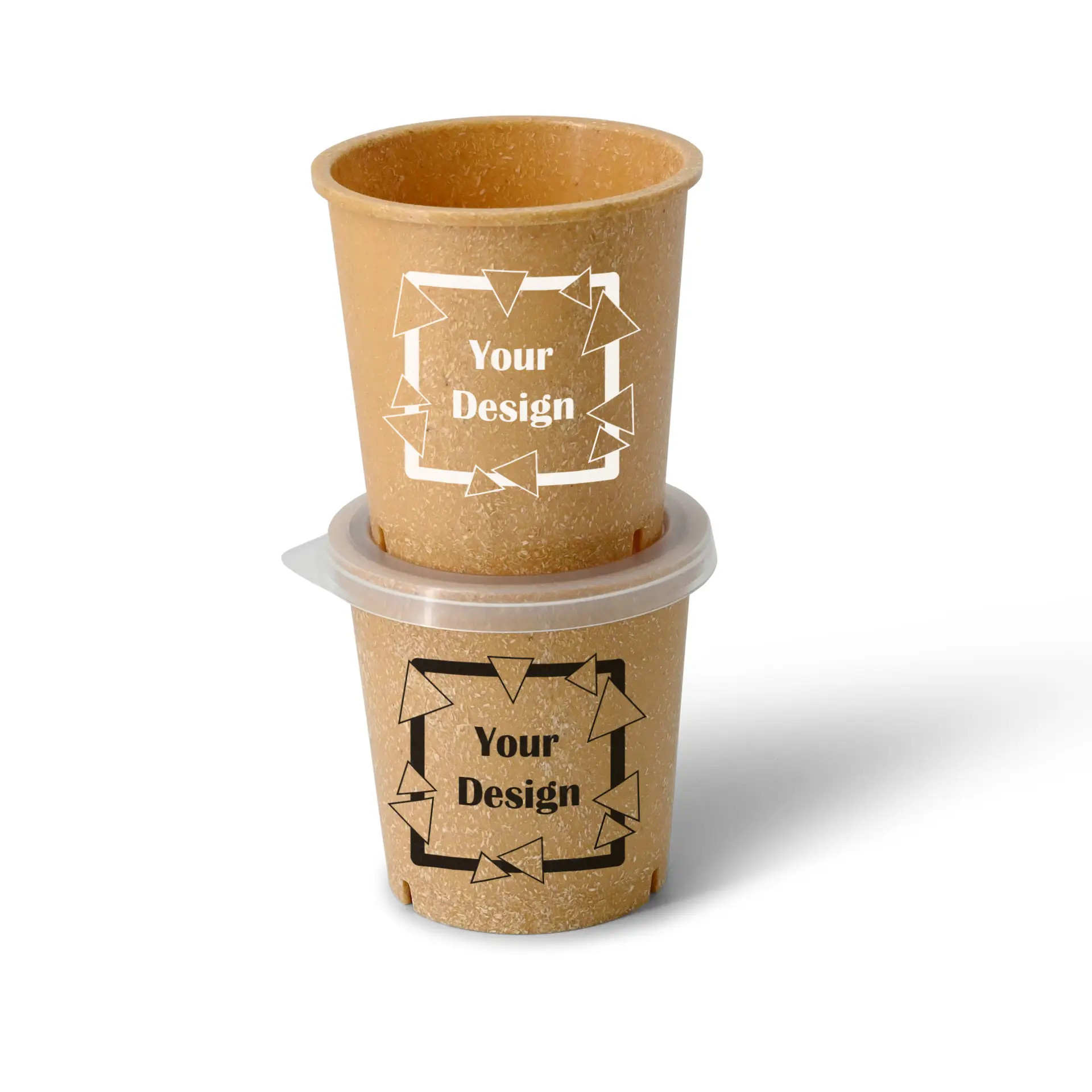 Bol réutilisable "merways Bowl" caramel / brun 400 ml, Ø 95 mm, personnalisable