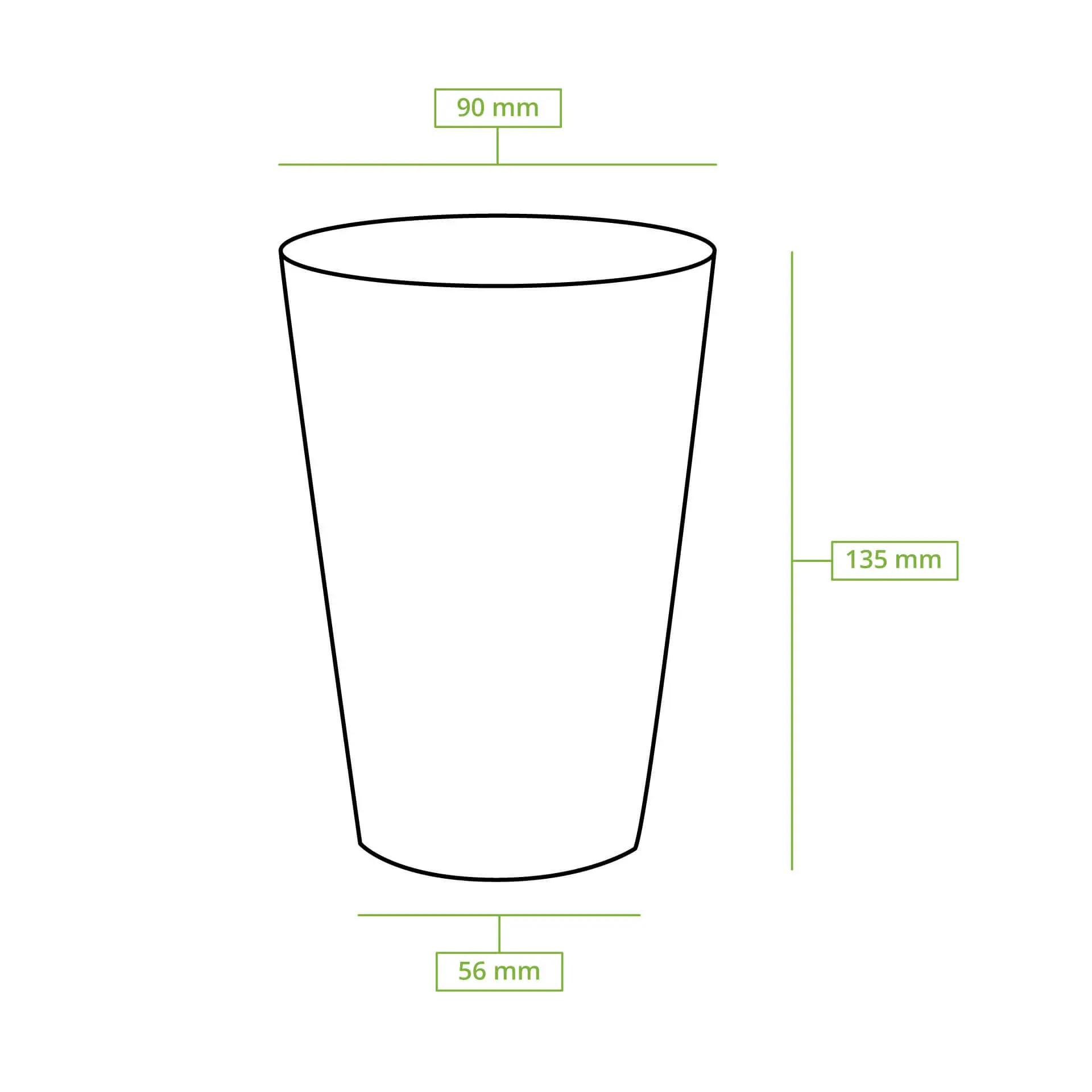 Gobelet en carton blanc, 40 cl / 16 oz, Ø 90 mm dhd04545-pappbecher-400-ml-16-oz-90-mm-weiss-7