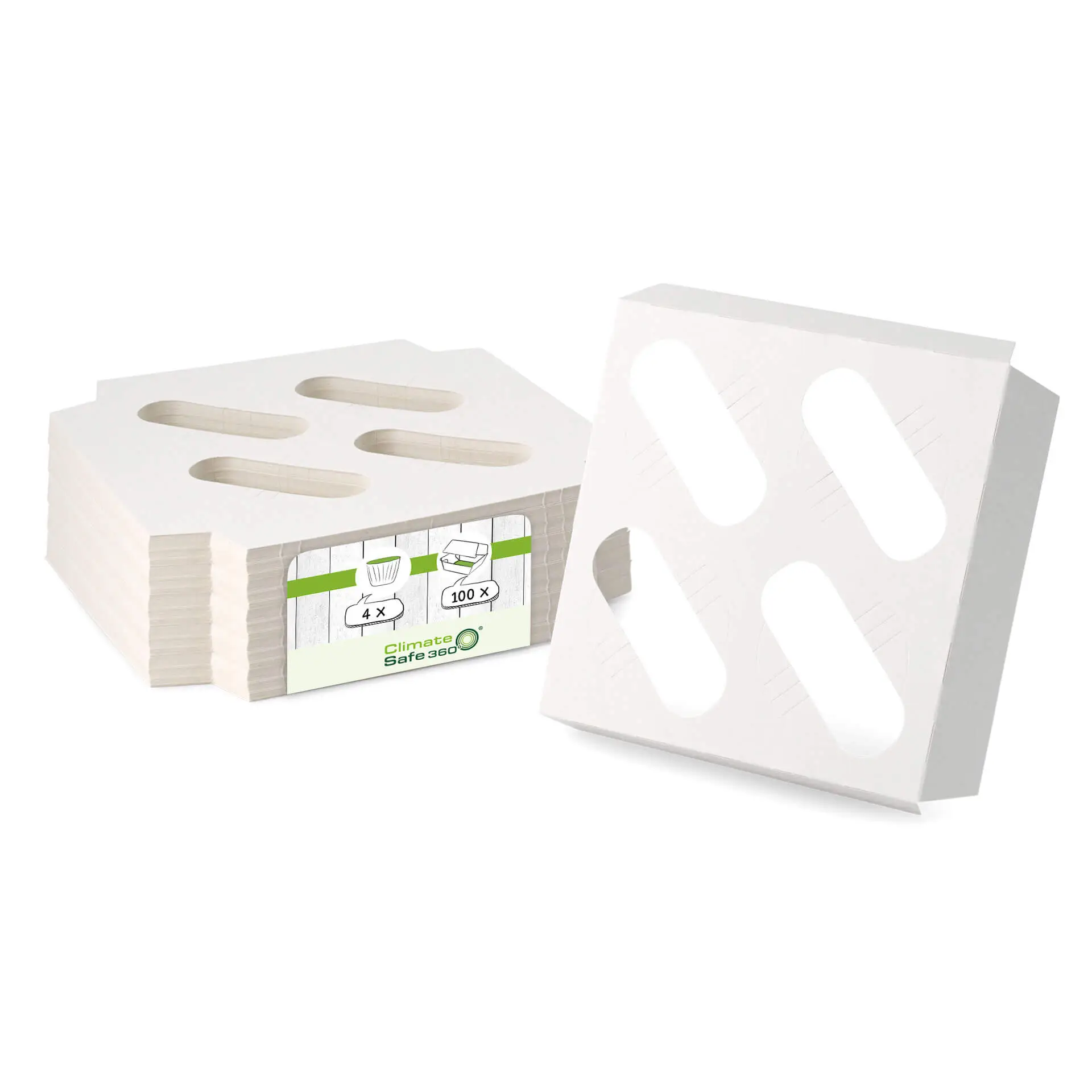 Inserts en carton pour boîtes à cupcakes 4 unités, blanc dre034971-einlagen-aus-karton-fuer-4er-cupcake-boxen-weiss