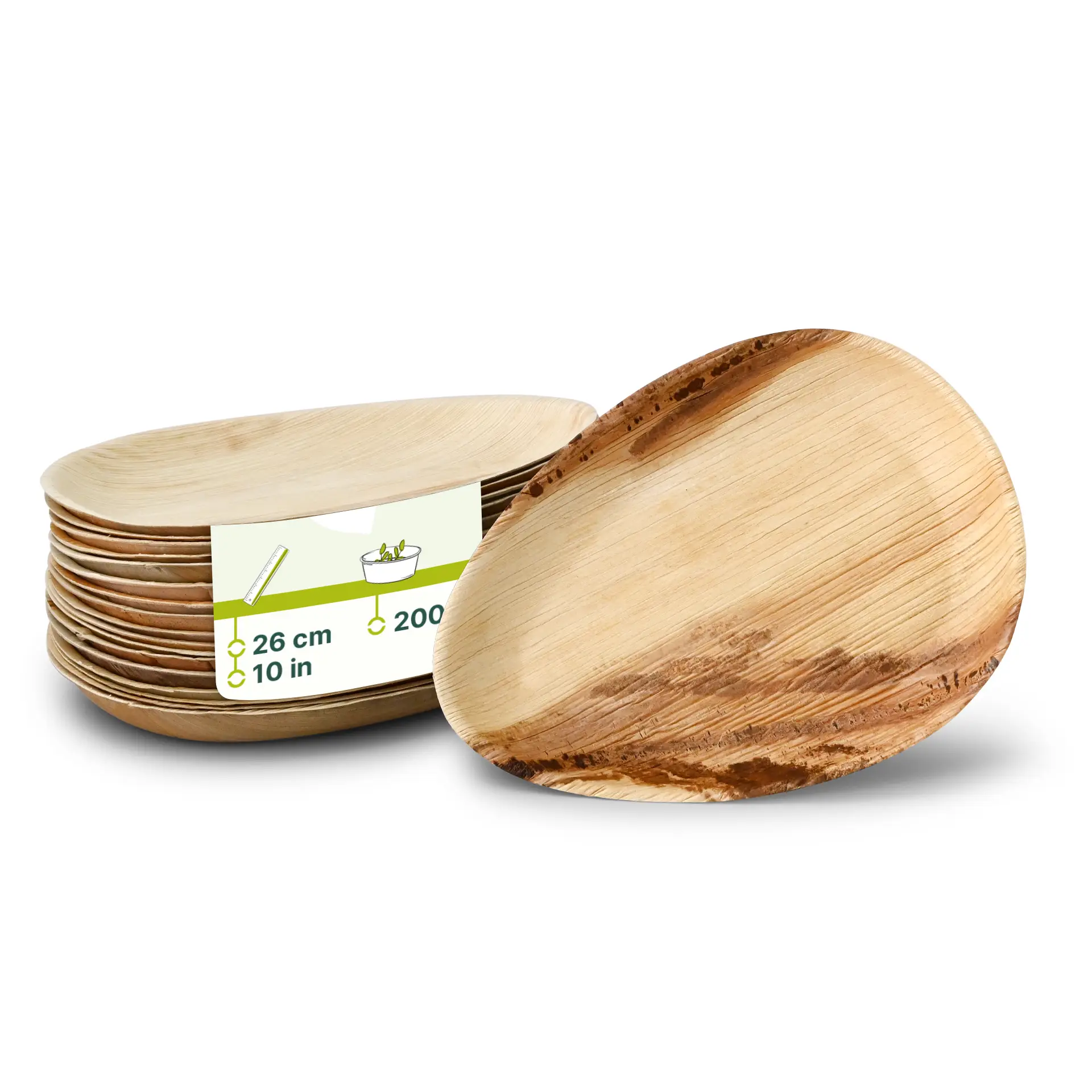 Assiette en feuille de palmier "Palmware®" 26 cm Assiette en feuille de palmier "Palmware®" 26 cm