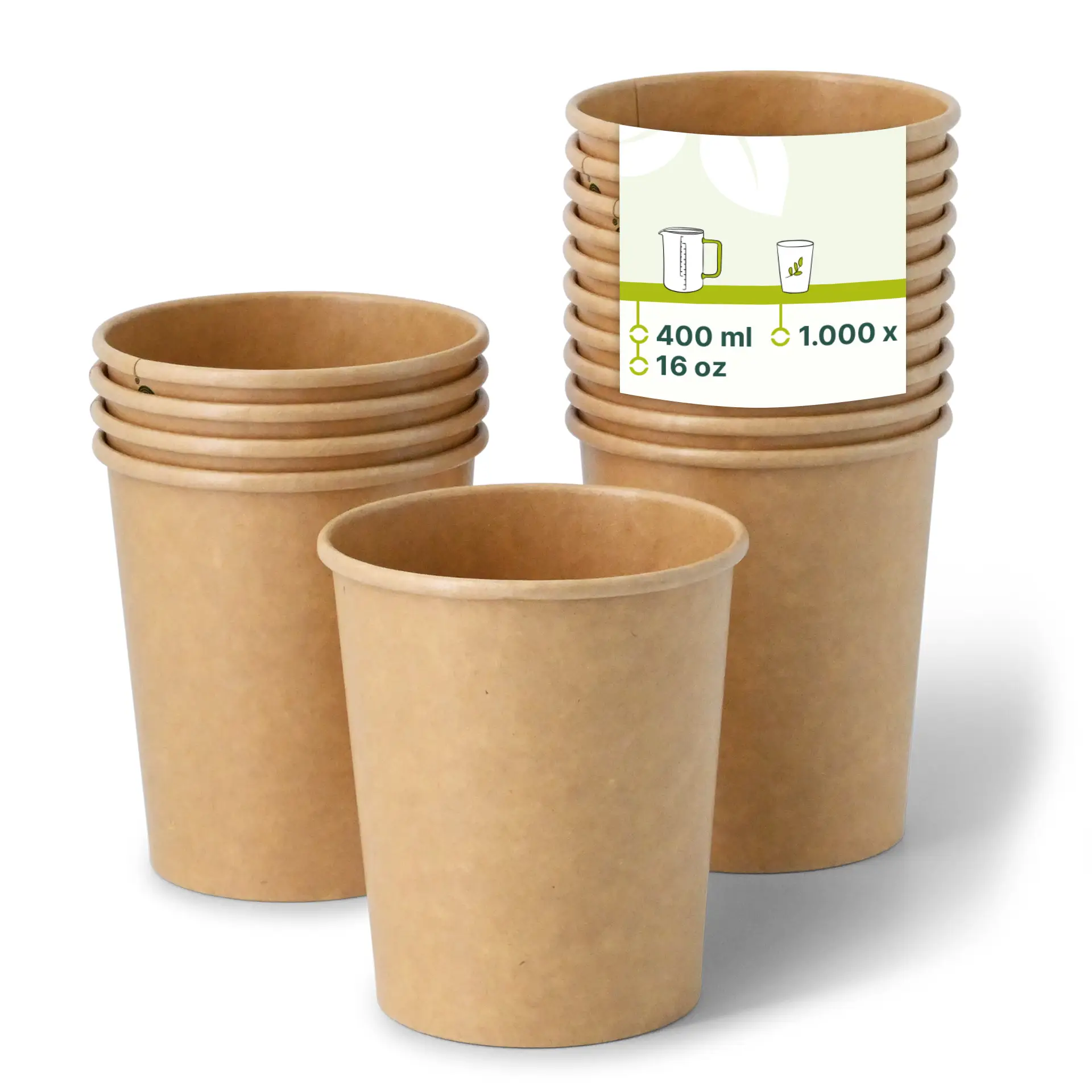 Pot à glace en carton XXL, 16 oz, Ø 92 mm, brun Pot à glace en carton XXL, 16 oz, Ø 92 mm, brun