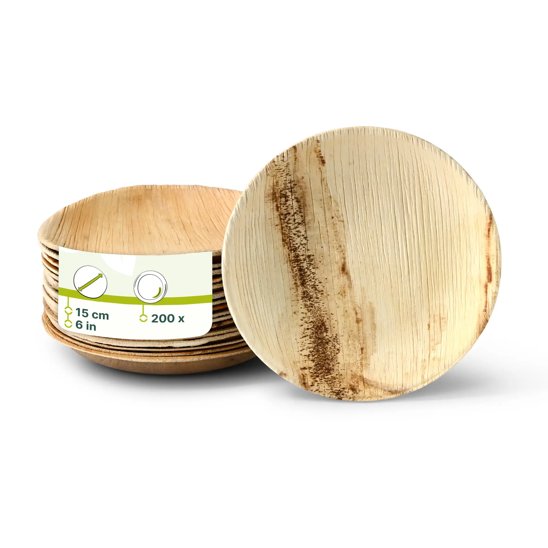 Assiette en feuille de palmier "Palmware®" Ø 15 cm Assiette en feuille de palmier "Palmware®" Ø 15 cm
