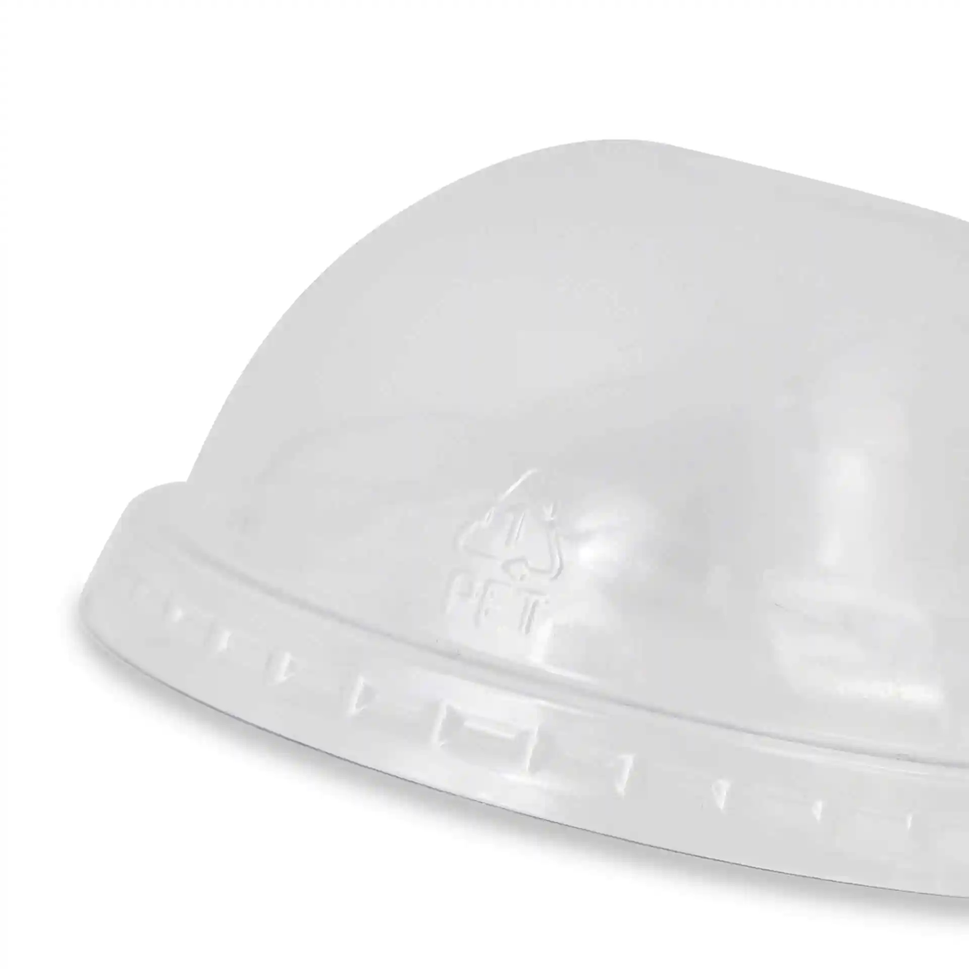 Couvercle en rPET transparent de 94 mm de diamètre, conçu pour des cups à glace.