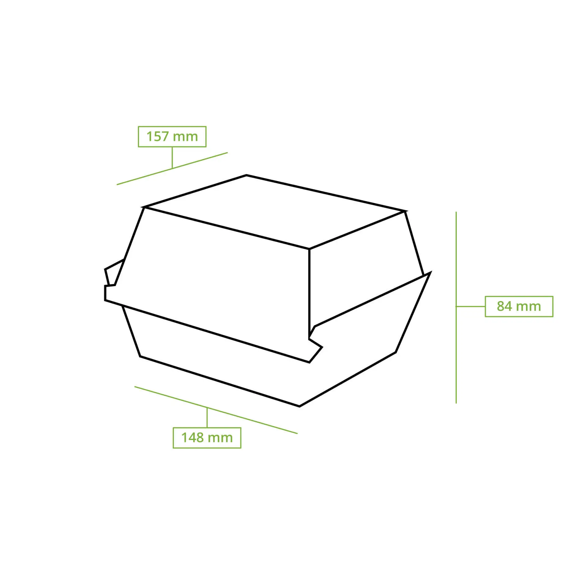 Boîtes à burger réutilisable "merways Box" 16 x 15 x 8,5 cm, cajou / blanc crème Boîtes à burger réutilisable "merways Box" 16 x 15 x 8,5 cm, cajou / blanc crème