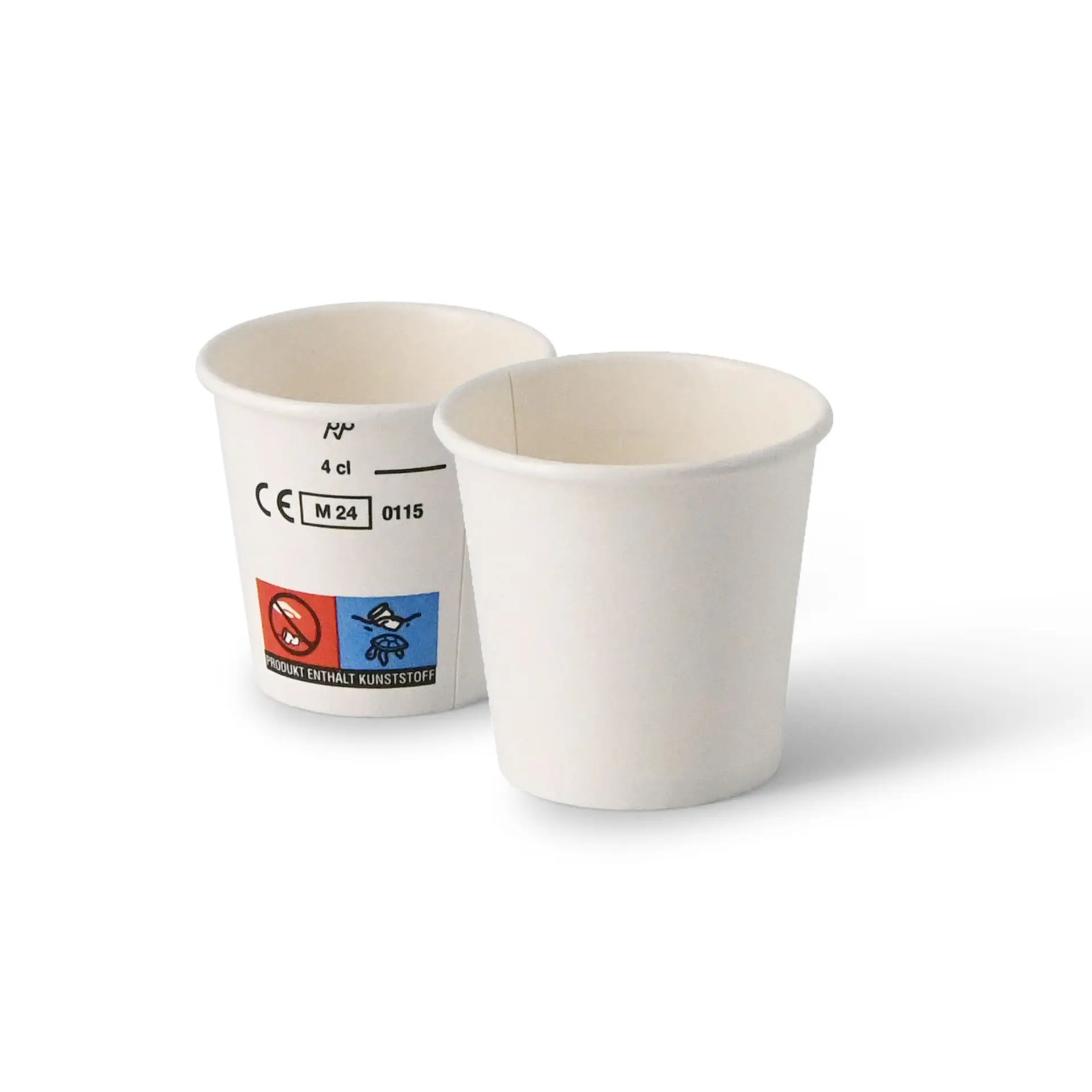 Gobelet à shot en papier (revêtu de PE) 40 ml / 1,5 oz, blanc