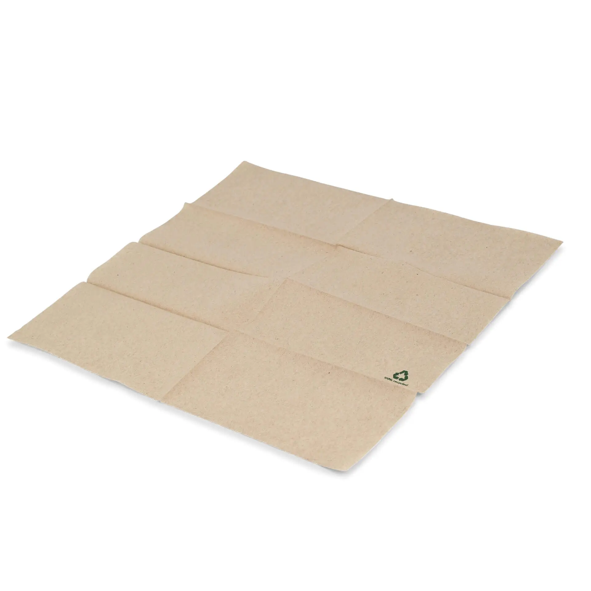 Serviette en papier recyclé écru, 1 couche, 1/8 pliage, 32x32 cm Serviette en papier recyclé écru, 1 couche, 1/8 pliage, 32x32 cm