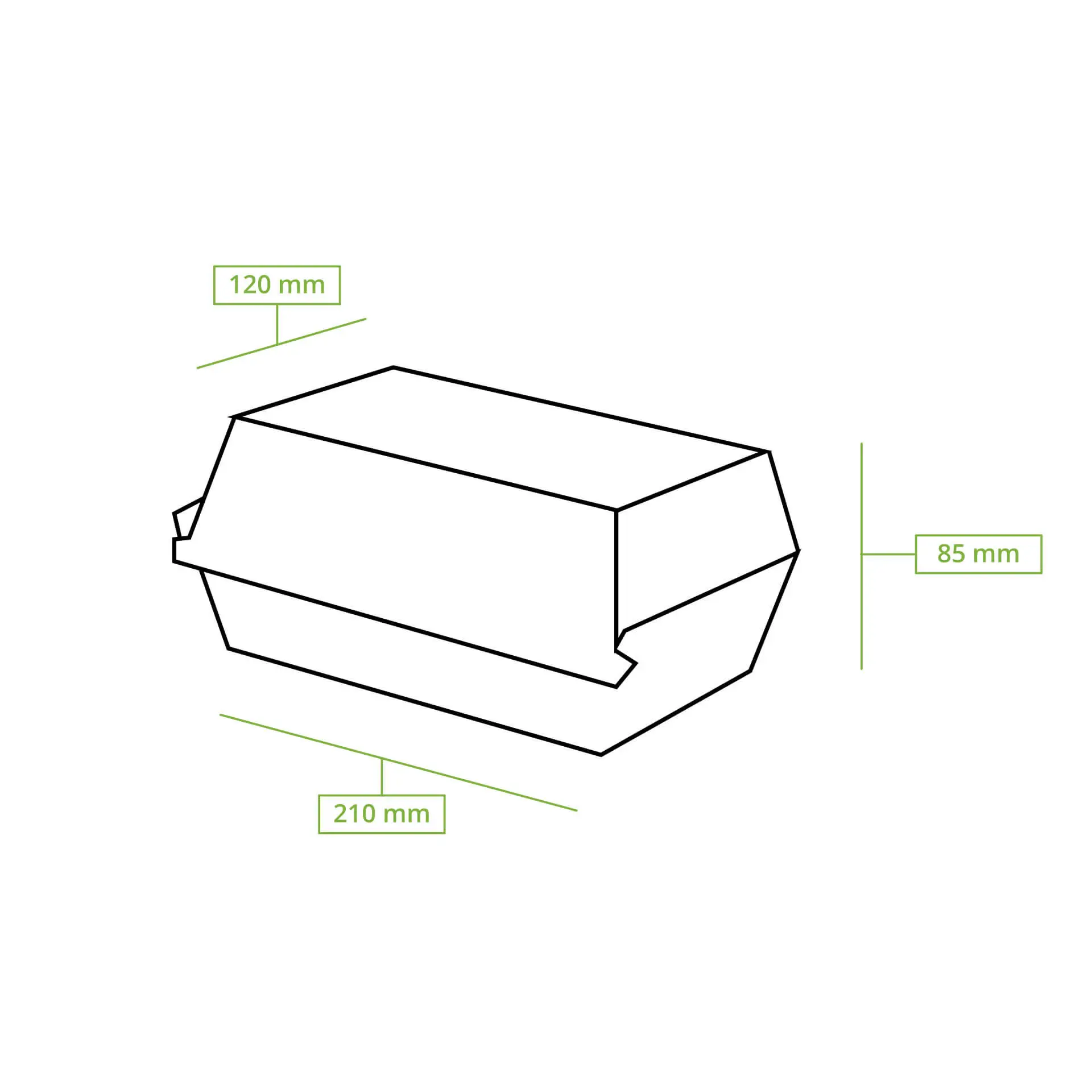 Boite à sandwich en carton kraft brun, 21,4 x 11,4 x 8,5 cm Boite à sandwich en carton kraft brun, 21,4 x 11,4 x 8,5 cm