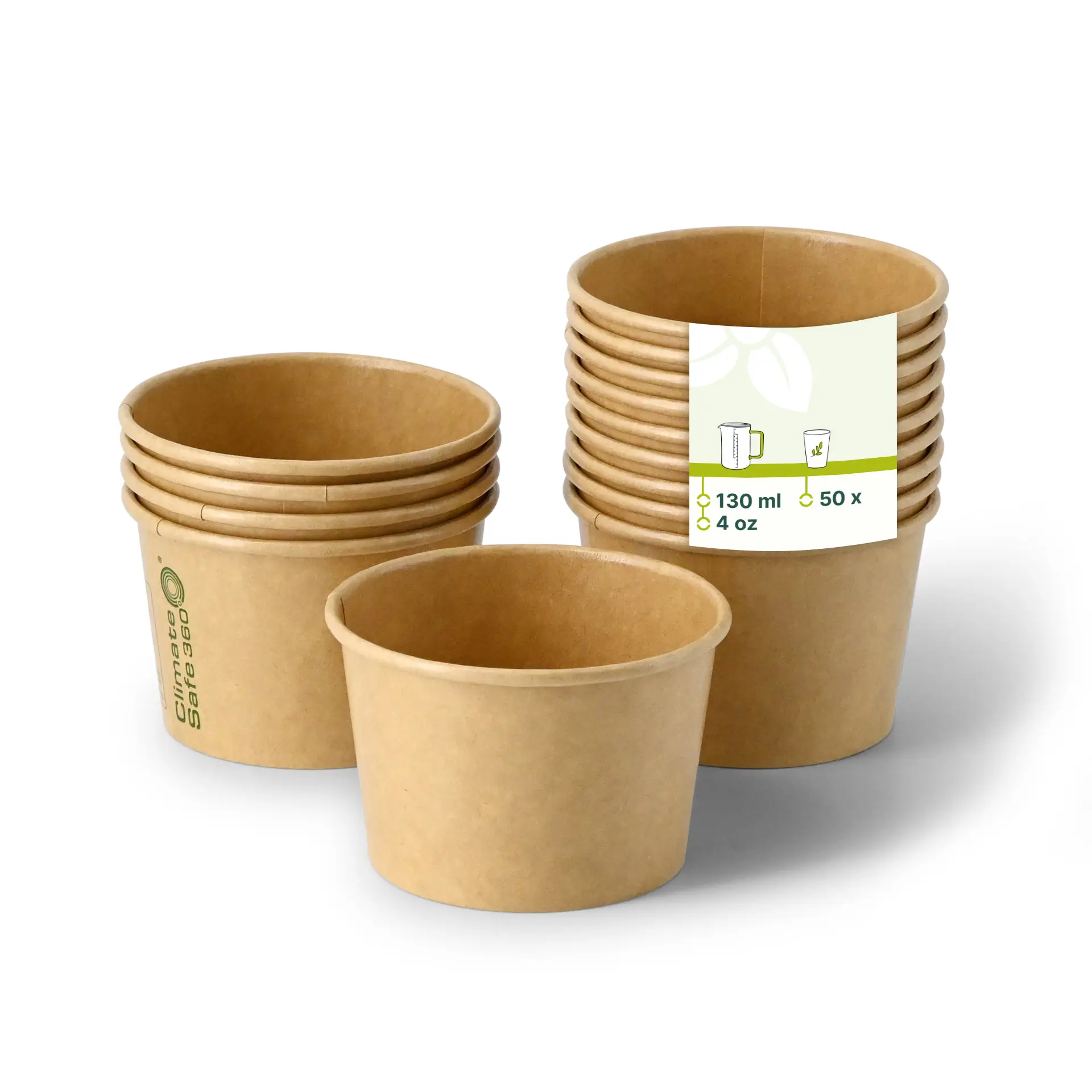 Pot de glace en carton 75 ml, max. 130 ml, Ø 76 mm, brun