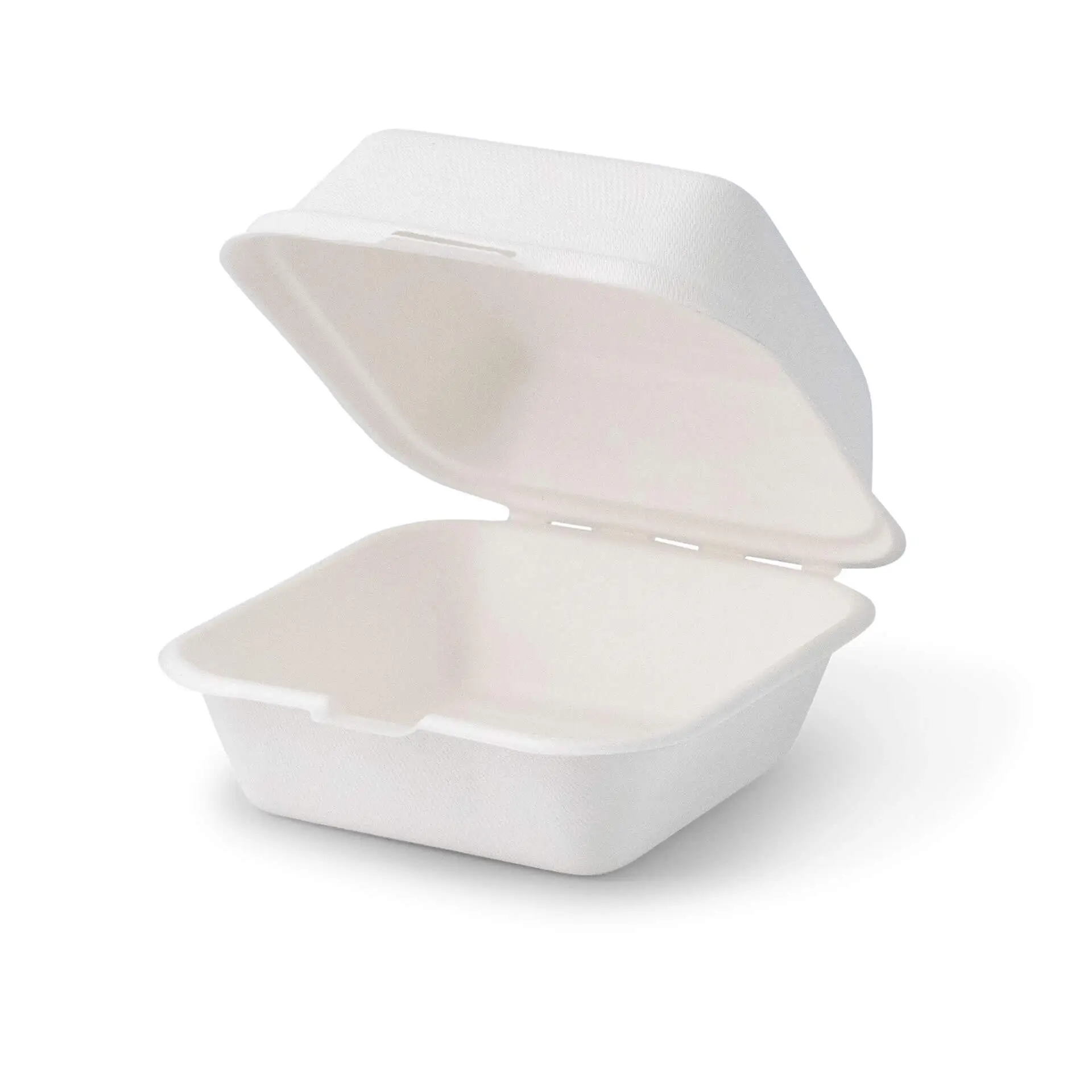 Boite à burger en canne à sucre, 15 x 15 x 8 cm Boite à burger en canne à sucre, 15 x 15 x 8 cm