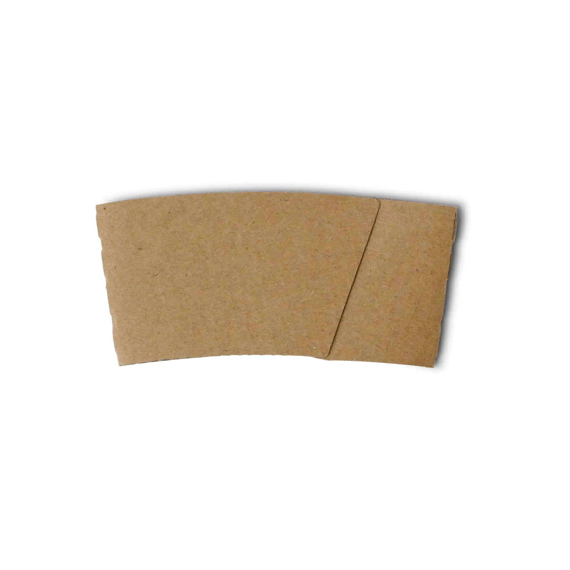 Manteau en carton brun pour gobelets en papier de 150, 200 ou 250 ml avec texture ondulée intérieure pour une prise en main et protection thermique.