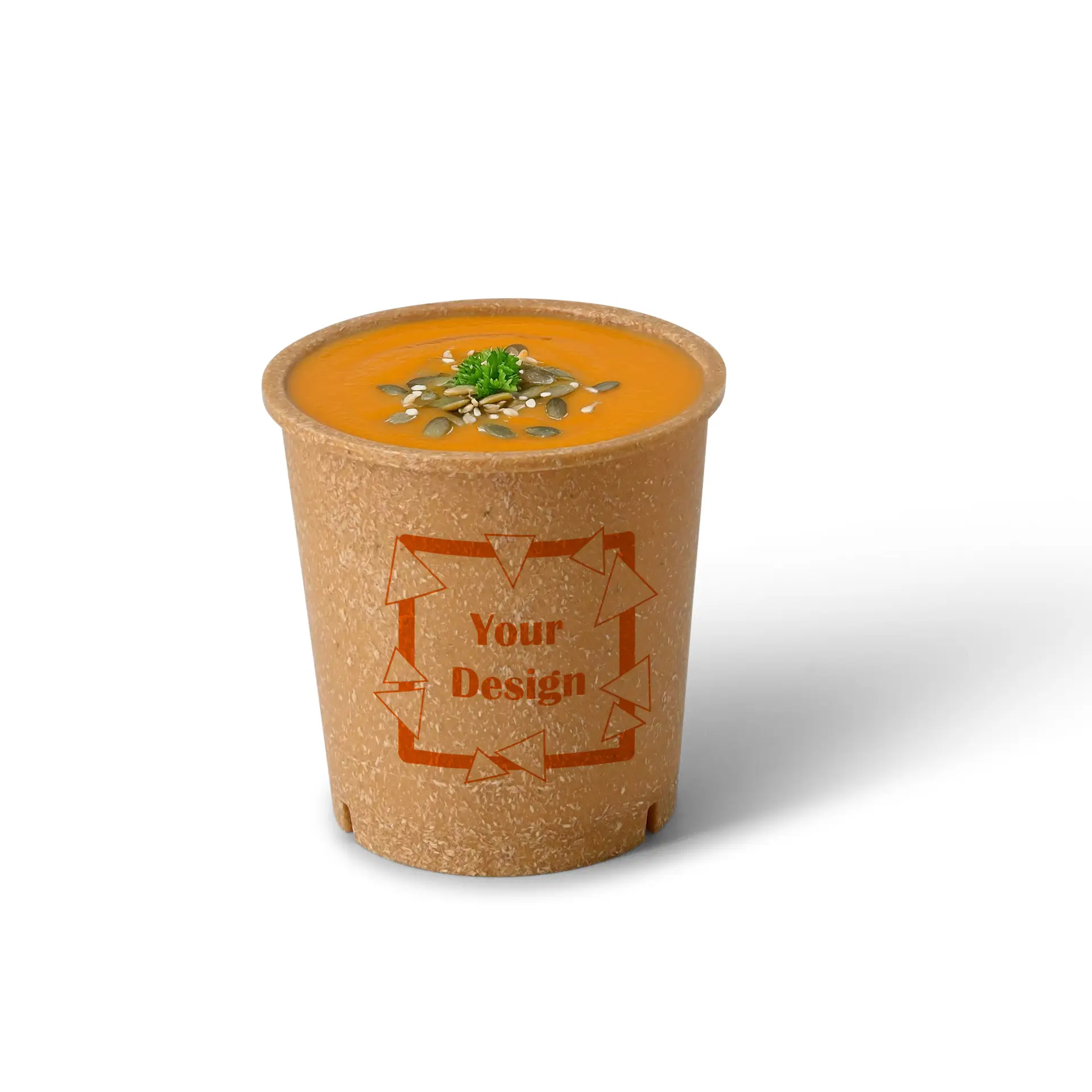 Bol réutilisable "merways Bowl" caramel / brun 400 ml, Ø 95 mm, personnalisable