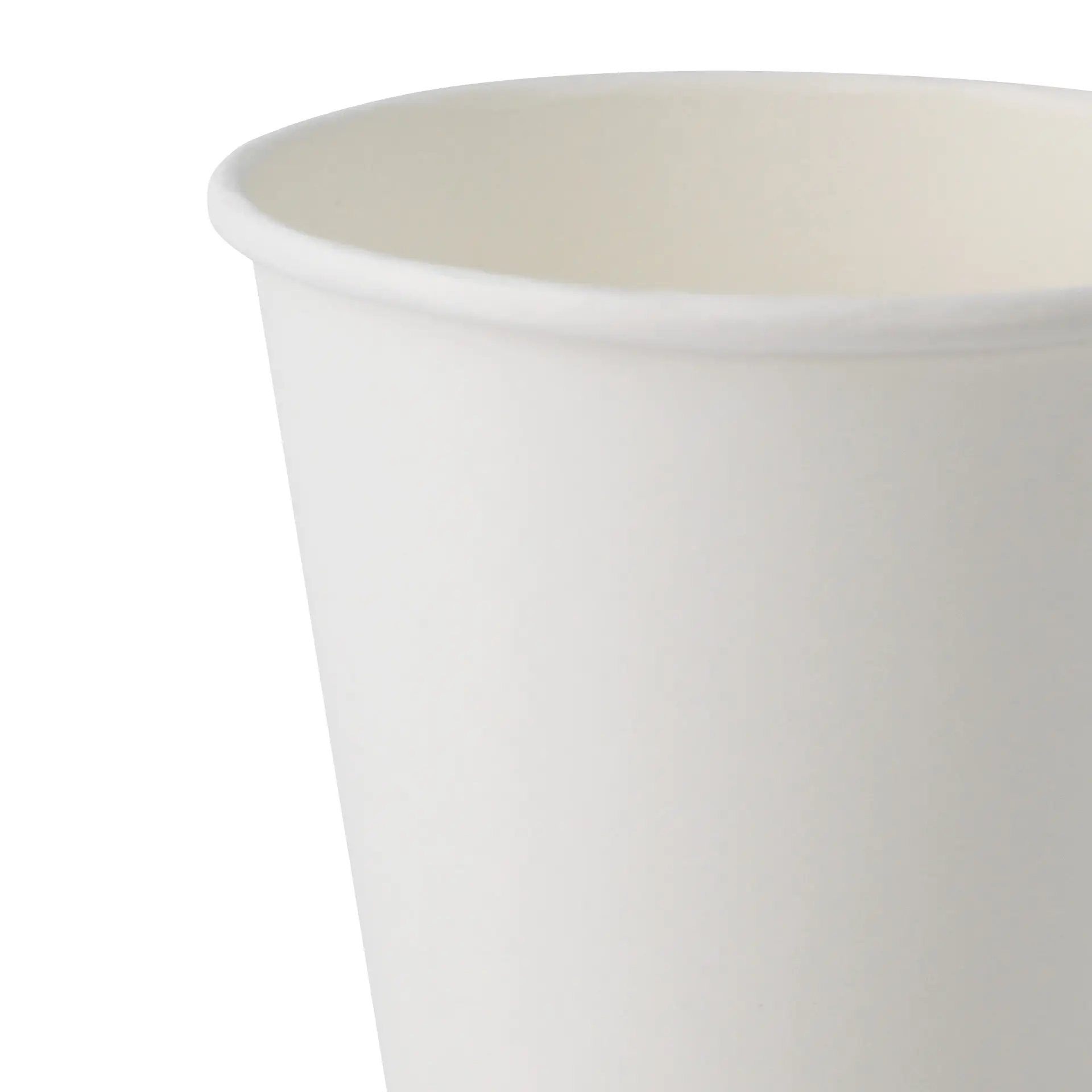 Gobelet en carton 250 ml / 10 oz, Ø 90 mm, simple paroi, blanc, revêtu de PLA