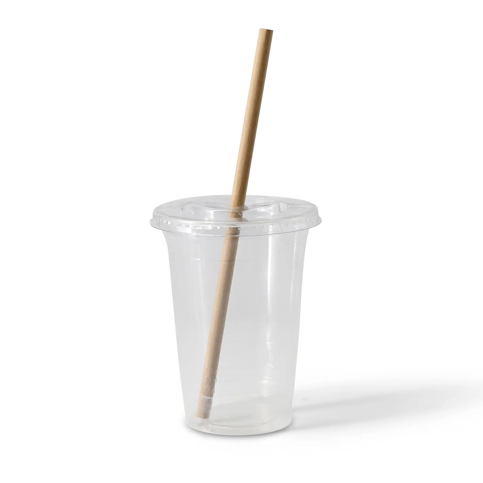 Paille Jumbo en papier 23 cm, Ø 8 mm, brun, roulé verticalement