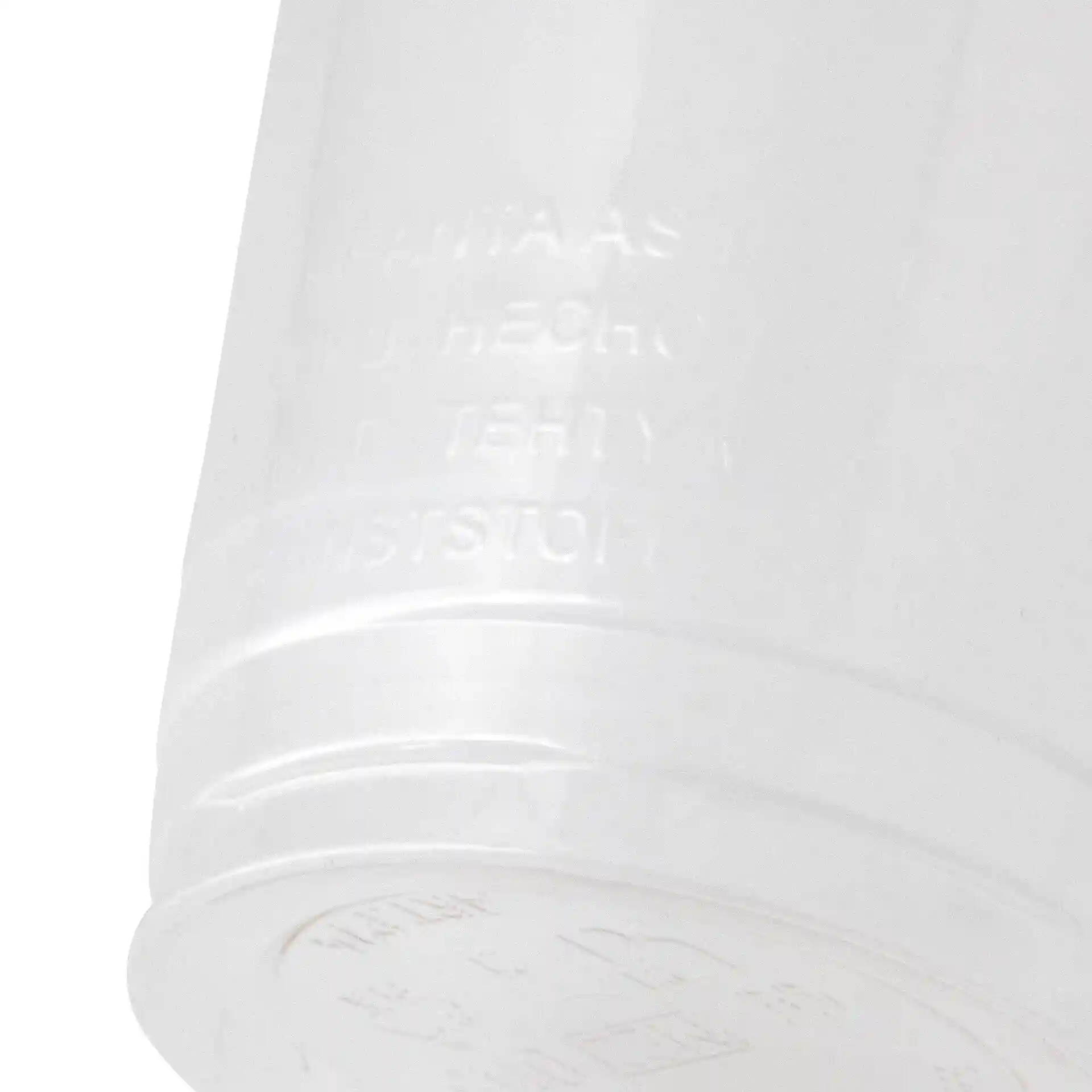 Gobelet PLA transparent de 16 oz, mesurant 126 mm de hauteur et 95 mm de diamètre, avec des marquages en relief sur la surface.