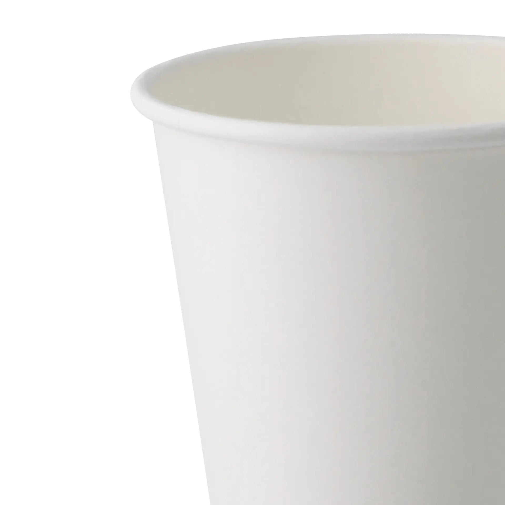 Gobelet en papier blanc à paroi simple, 300 ml / 12 oz, avec revêtement PLA pour boissons chaudes et froides ; écologique et compostable.