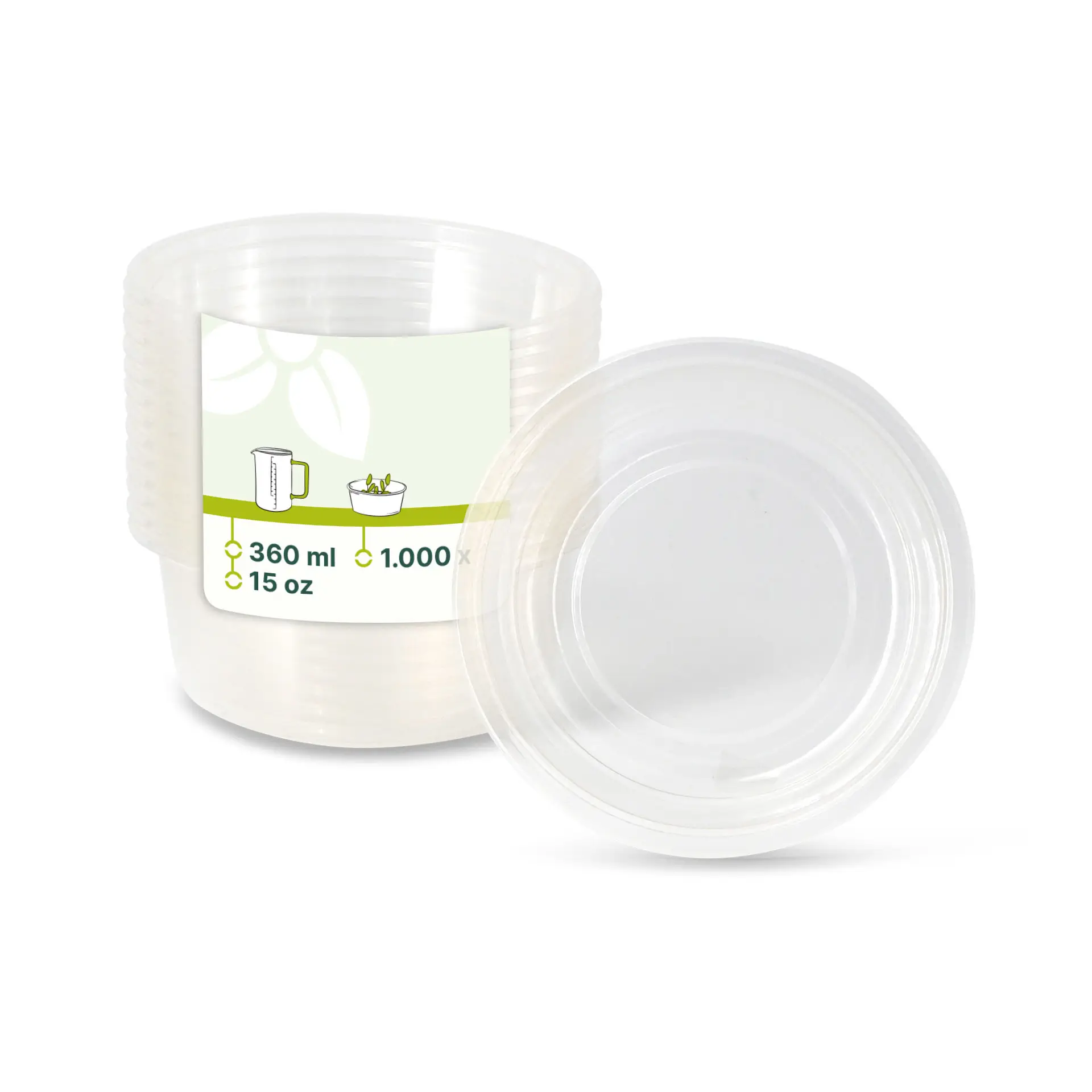 Pot deli rond en PLA, 360 ml, Ø 121 mm Pot deli rond en PLA, 360 ml, Ø 121 mm