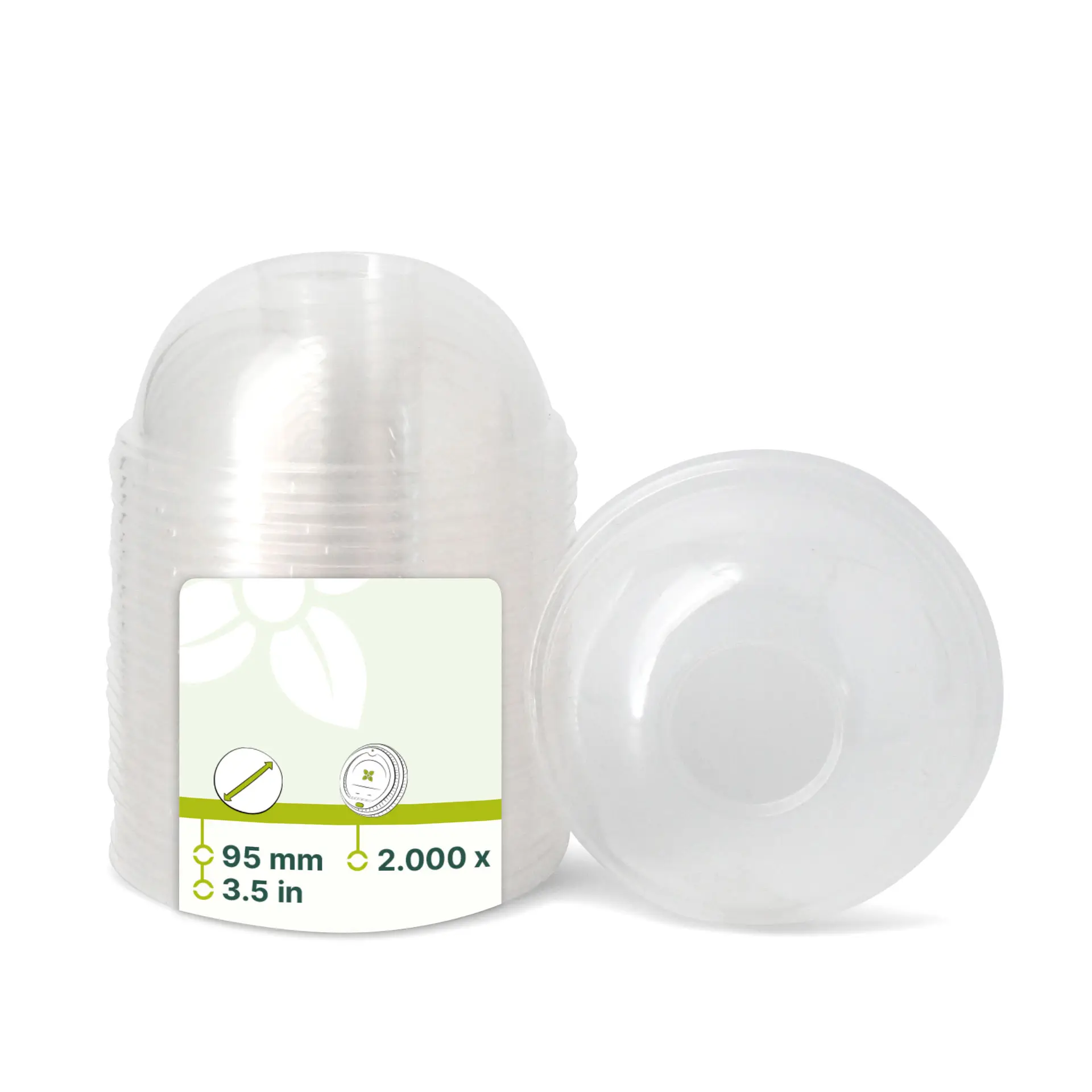 Couvercle dôme fermé en PLA, Ø 95 mm Couvercle dôme fermé en PLA, Ø 95 mm