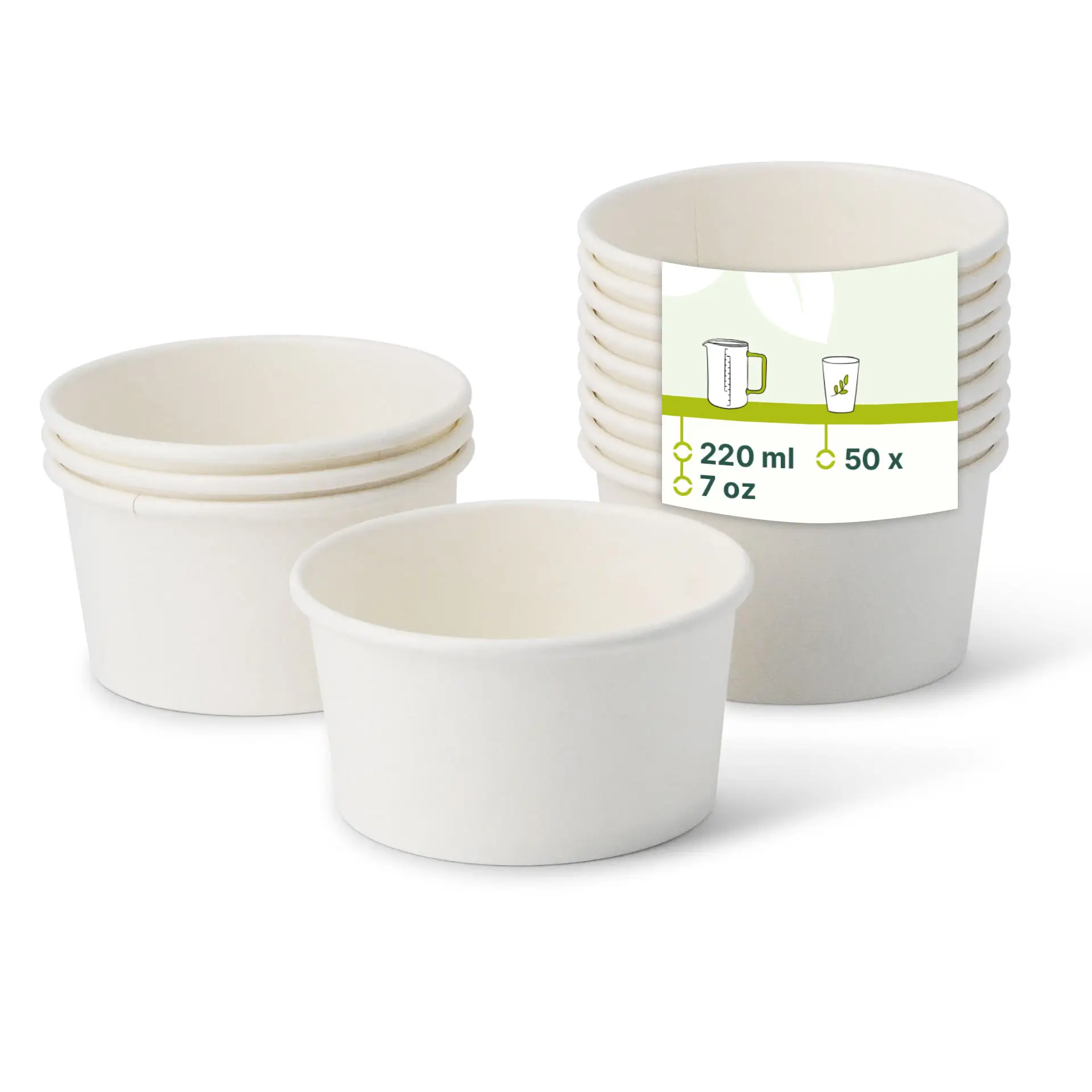 Pot à glace en carton S, 6 oz, max. 7,5 oz, Ø 92 mm, blanc Pot à glace en carton S, 6 oz, max. 7,5 oz, Ø 92 mm, blanc
