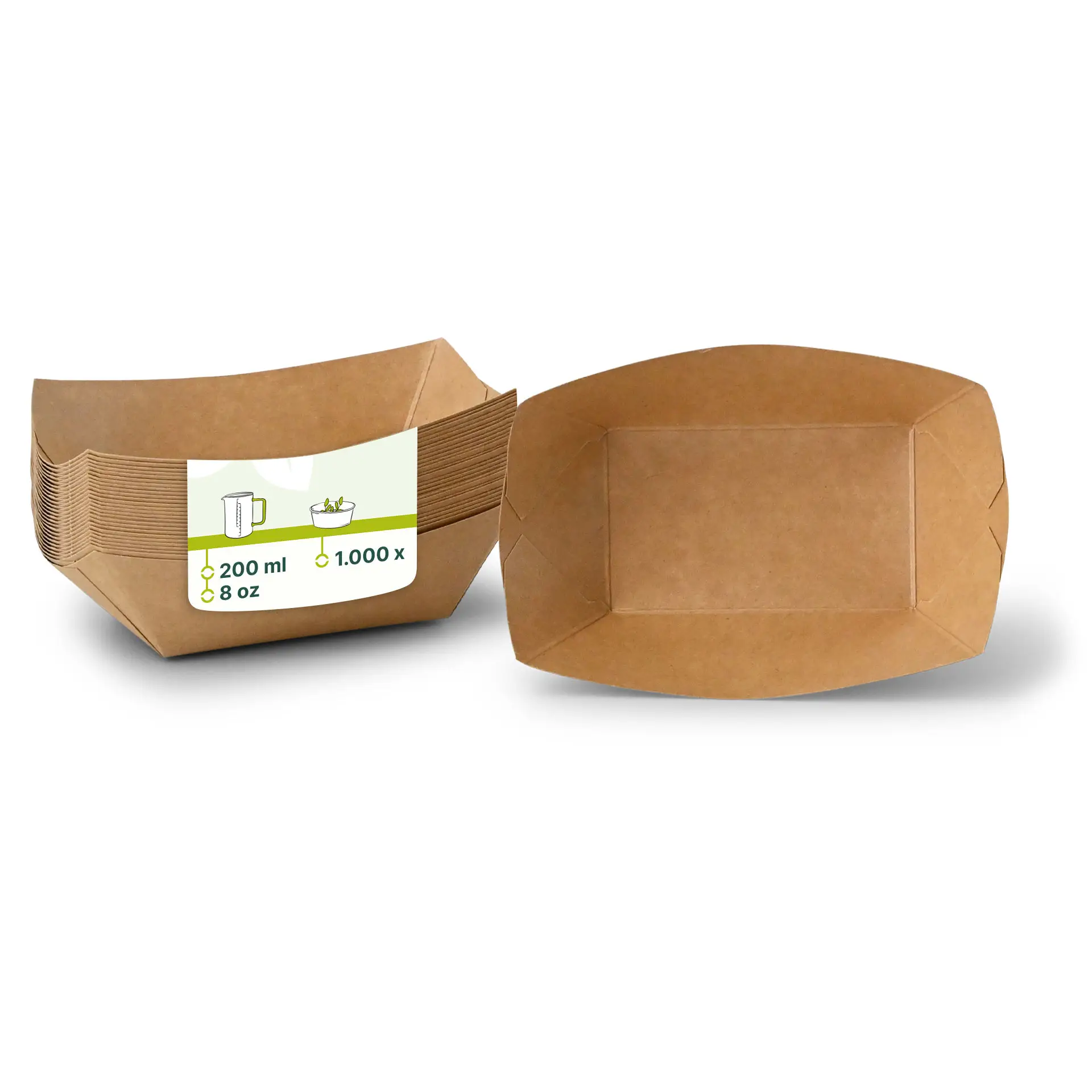 Bateau en carton pour amuses bouche, 200 ml, 13 x 10 x 3 cm Bateau en carton pour amuses bouche, 200 ml, 13 x 10 x 3 cm